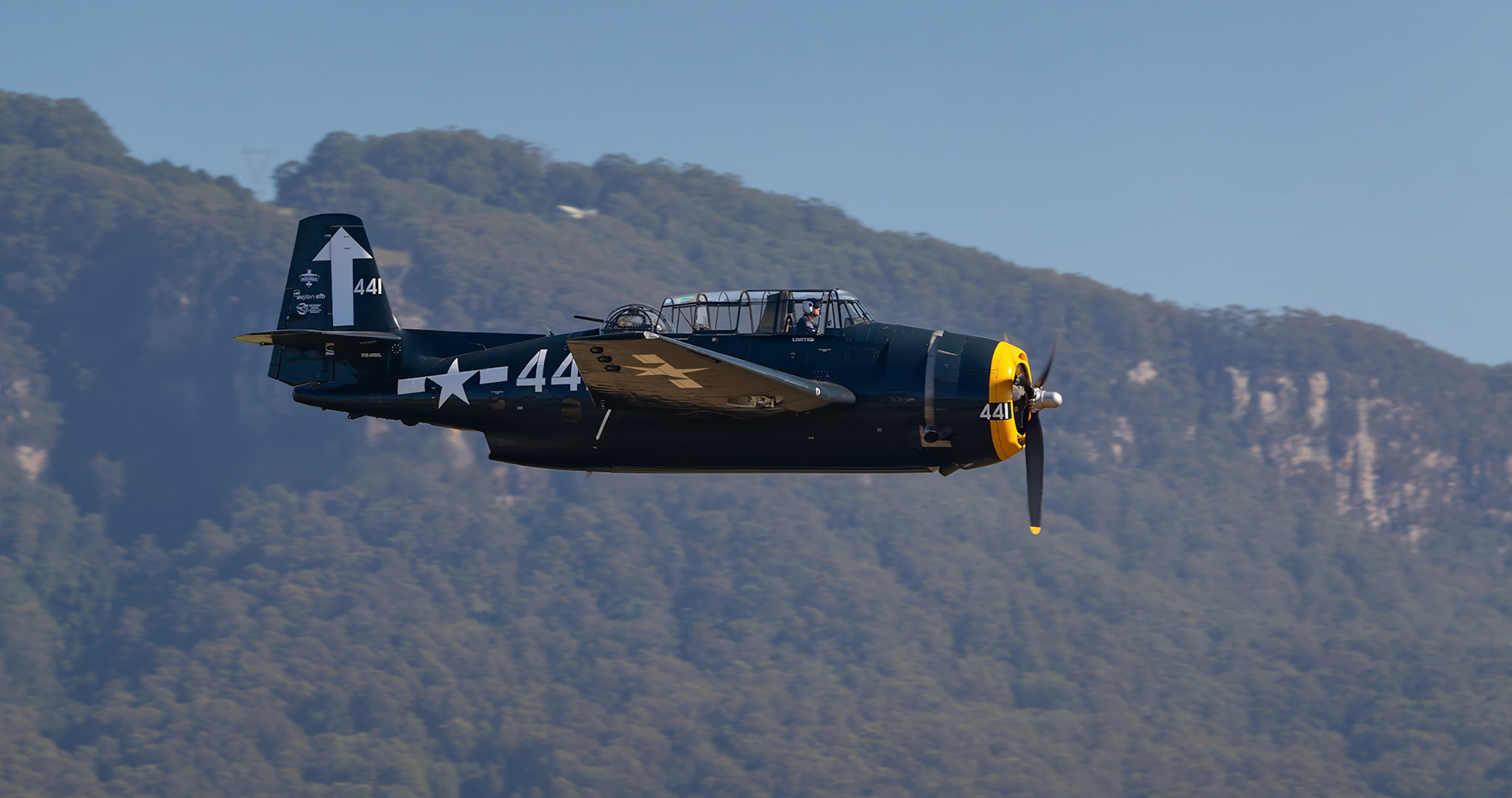 Grumman TBM 3E Avenger on show at Wings Over Illawarra 2018, Illawarra Regional Airport, Albion Park Rail, New South Wales, Australia