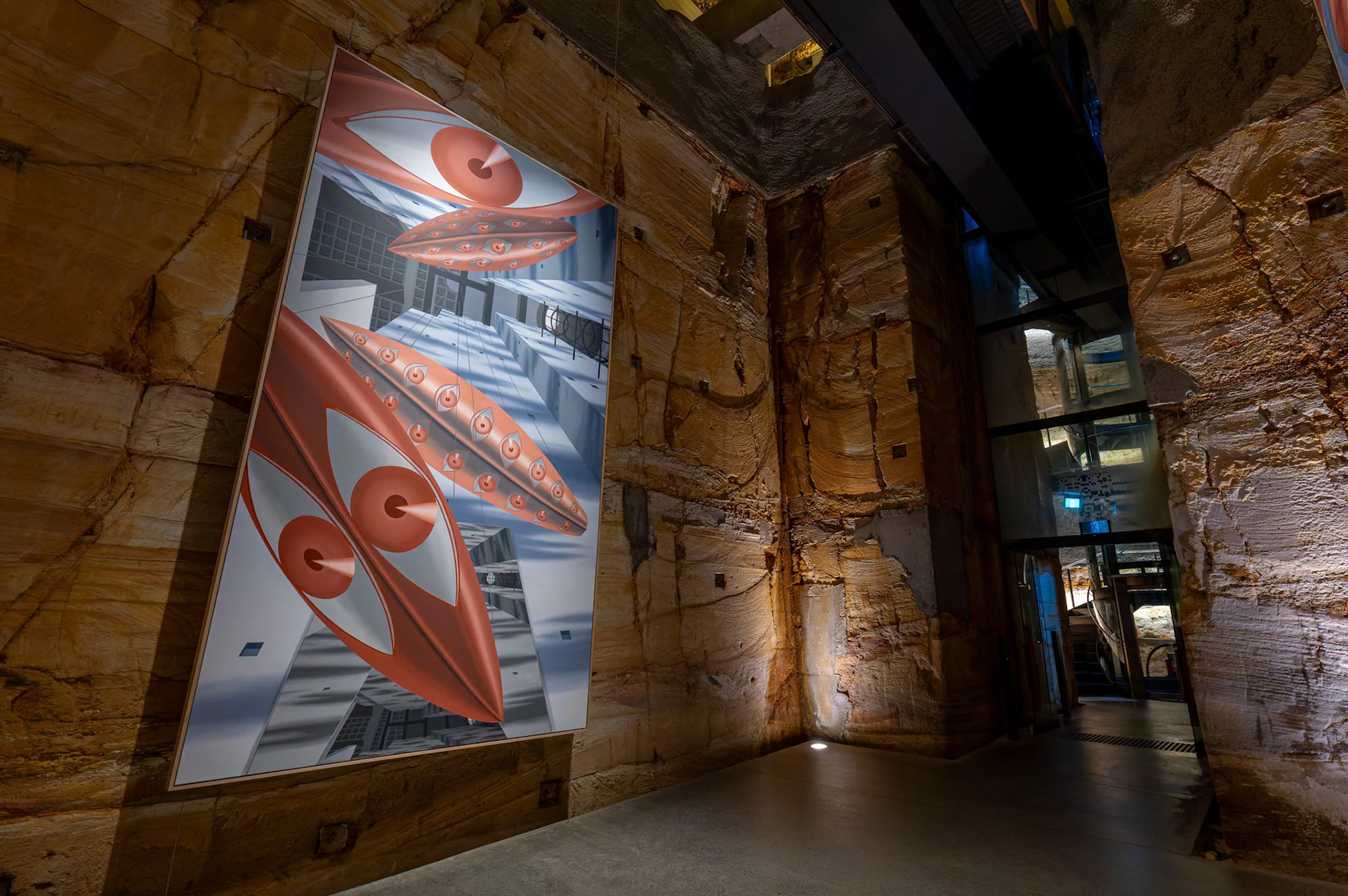 Inside Museum of Old and New Art (MONA) in Hobart, Tasmania