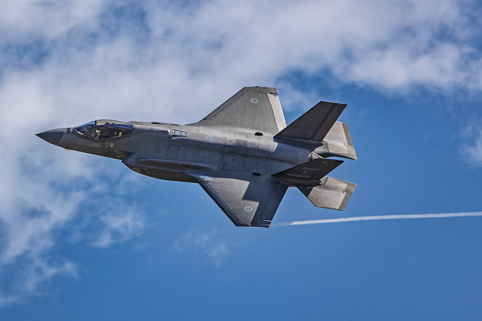 Royal Australian Air Force Lockheed Martin F-35A Lightning II [A35-052] on display at the Richmond Airshow in New South Wales, Australia