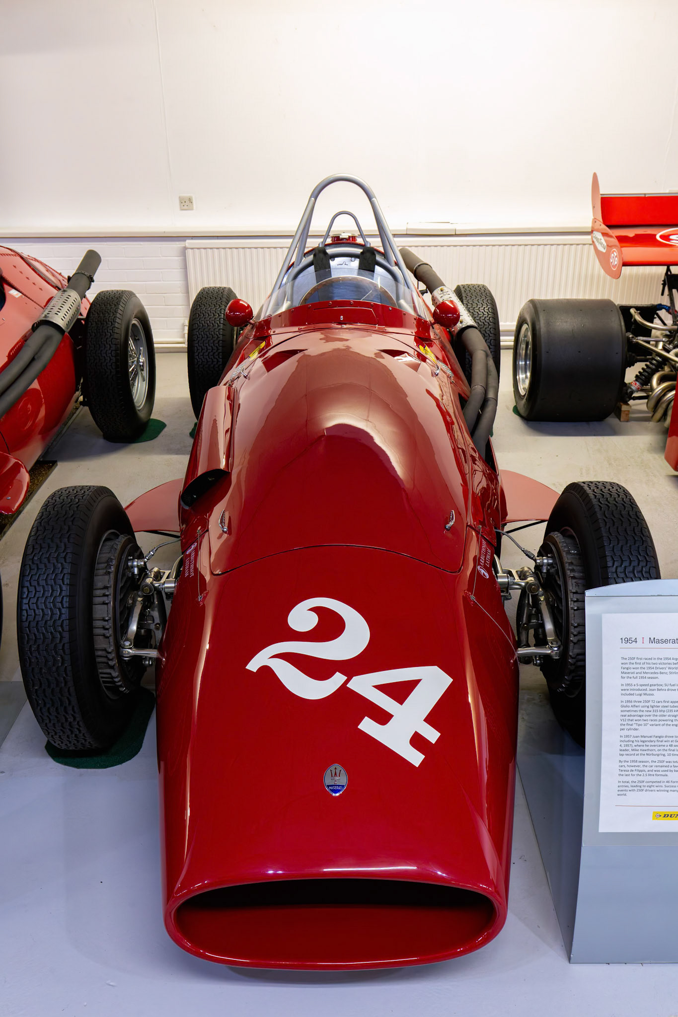 1954 Maserati 250F on display at Donington Park Museum, England