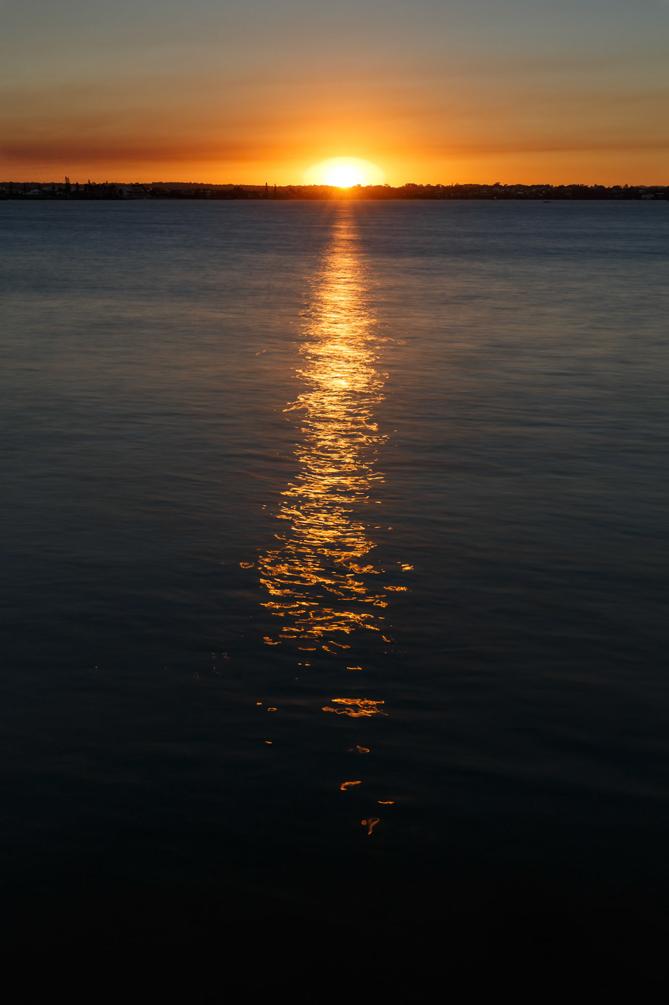 Sunset over Cleveland Point in Queensland, Australia