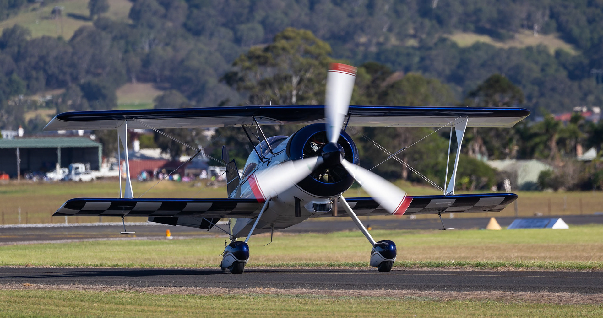 Pitts Model 12 on show at Wings Over Illawarra 2018, Illawarra Regional Airport, Albion Park Rail, New South Wales, Australia