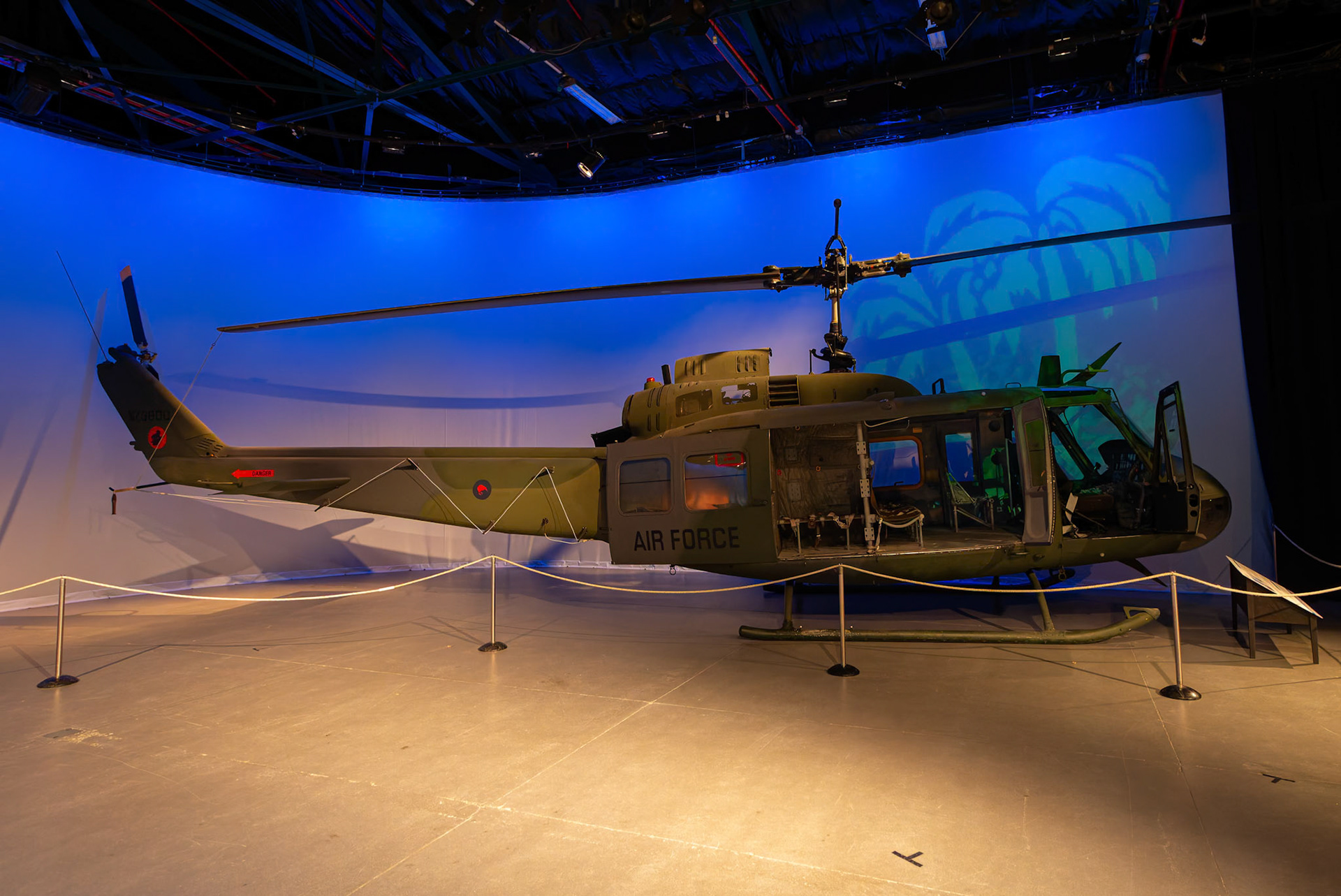Bell UH-1H Iroquois on display at the Air Force Museum of New Zealand in Christchurch, New Zealand.
