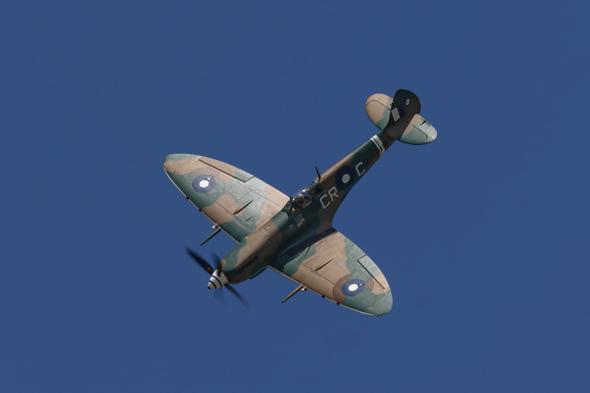 Cameron Rolph-Smith in the Vickers-Armstrongs Spitfire Mark VIIIc [VH-A58] at the Barrington Coast Airshow in Taree, New South Wales, Australia. 9th of November, 2024