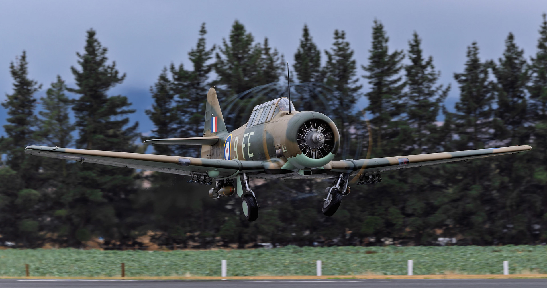 North American Harvard 2A (FE-9) [ZK-OTU] on display at Warbirds over Wanaka, New Zealand