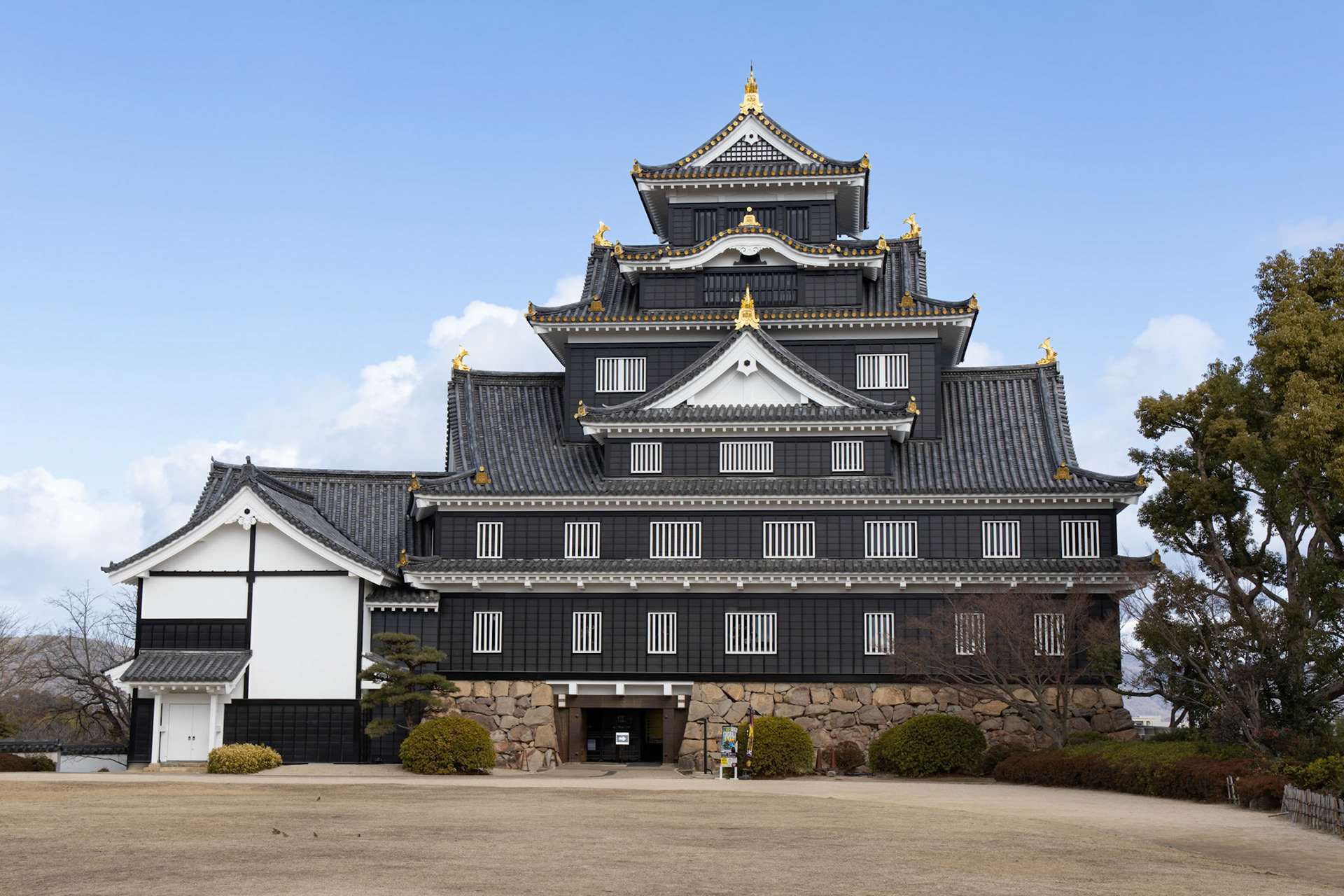 Okayama Castle in the Kita Ward, Okayama, Japan