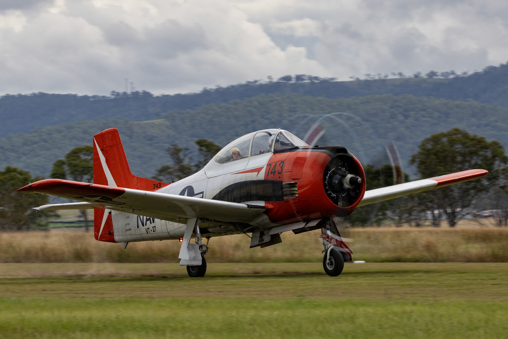 North American T-28B [VH-RPX] at the breakfast flyin at Watts Bridge Memorial Airfield in Cressbrook, Australia