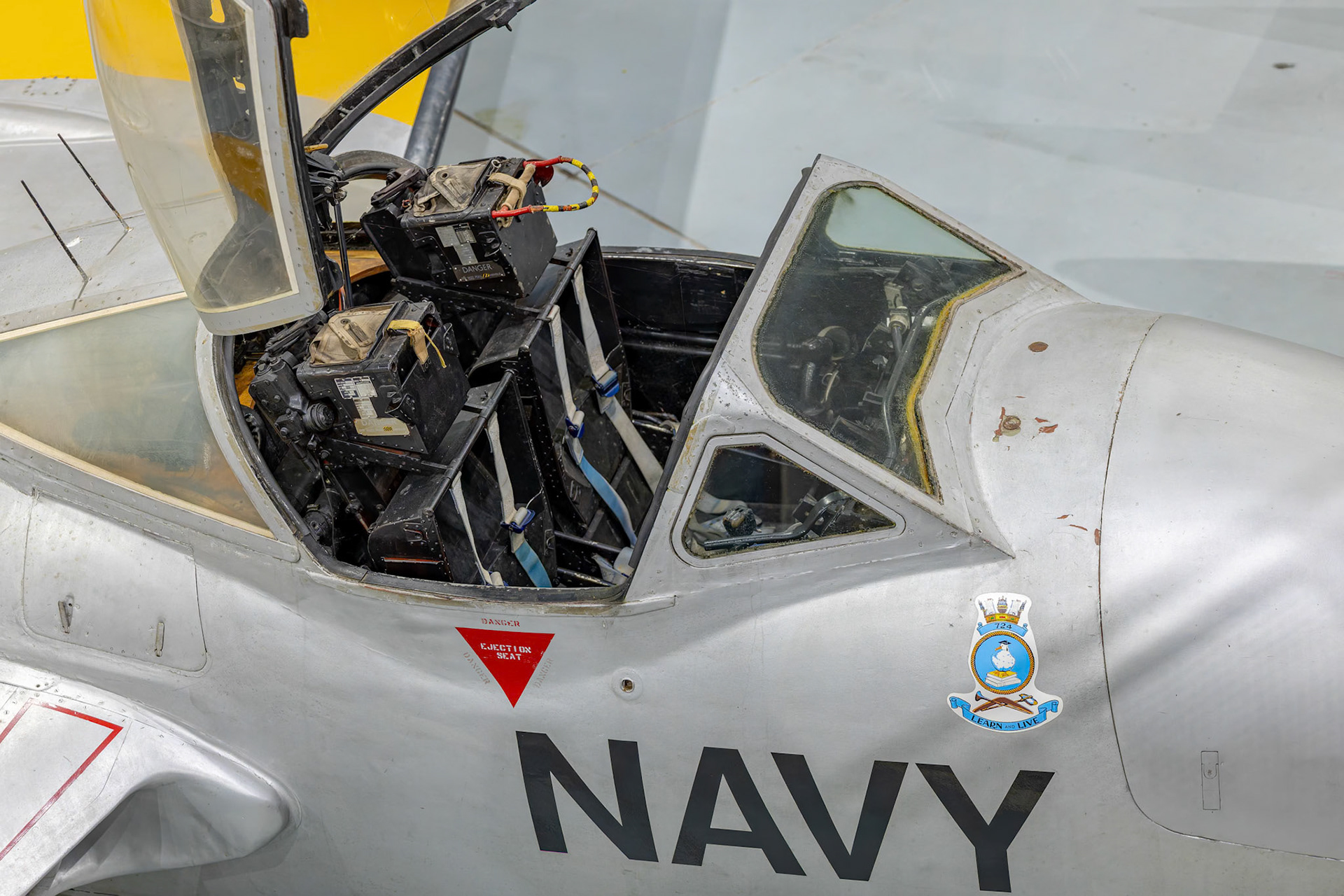 De Havilland Sea Vampire Mk T.22 on display at the Fleet Air Arm Museum - HMAS Albatross in Nowra Hill, New South Wales, Australia