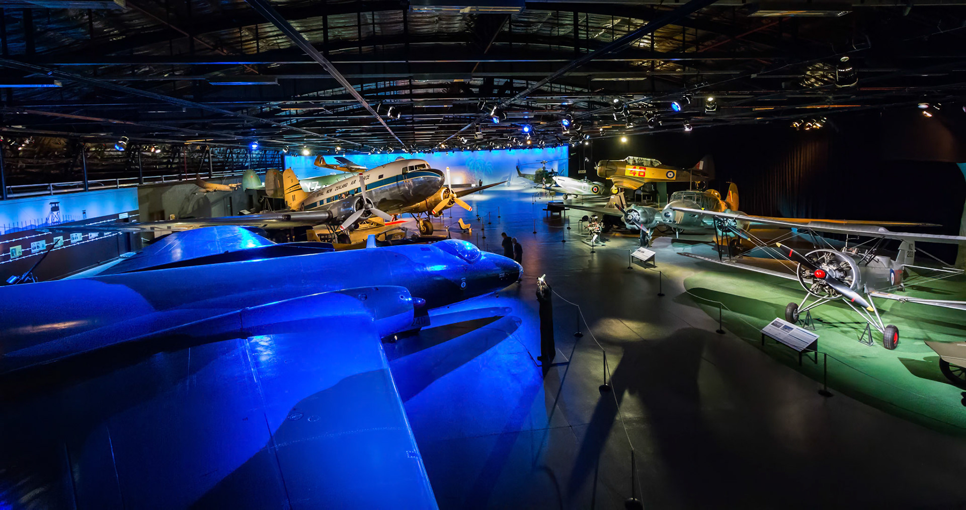 The Main Hall at the Air Force Museum of New Zealand in Christchurch, New Zealand.