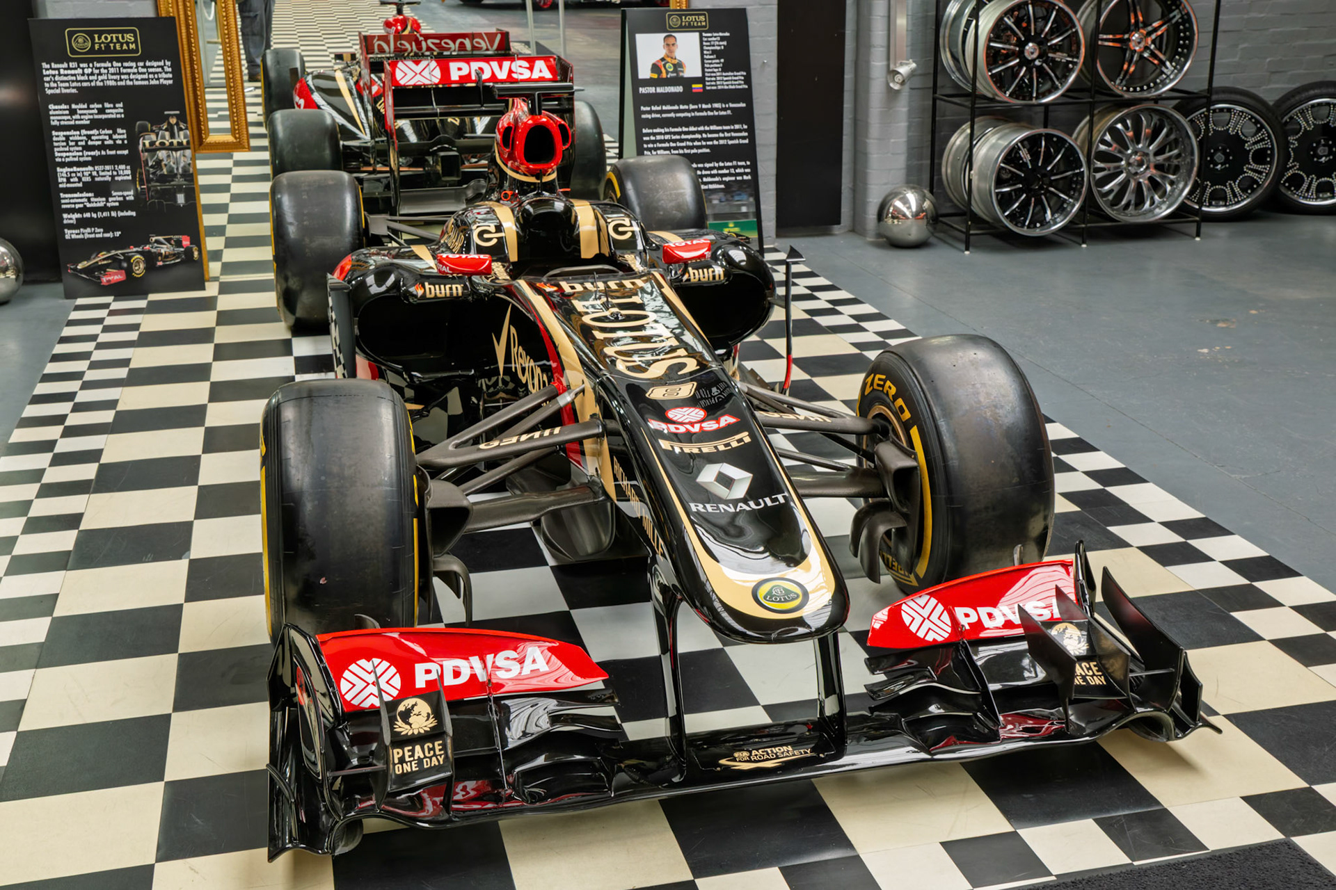 2012 Lotus E21 Formula 1 (Pastor Maldonado) at the London Motor Museum, England