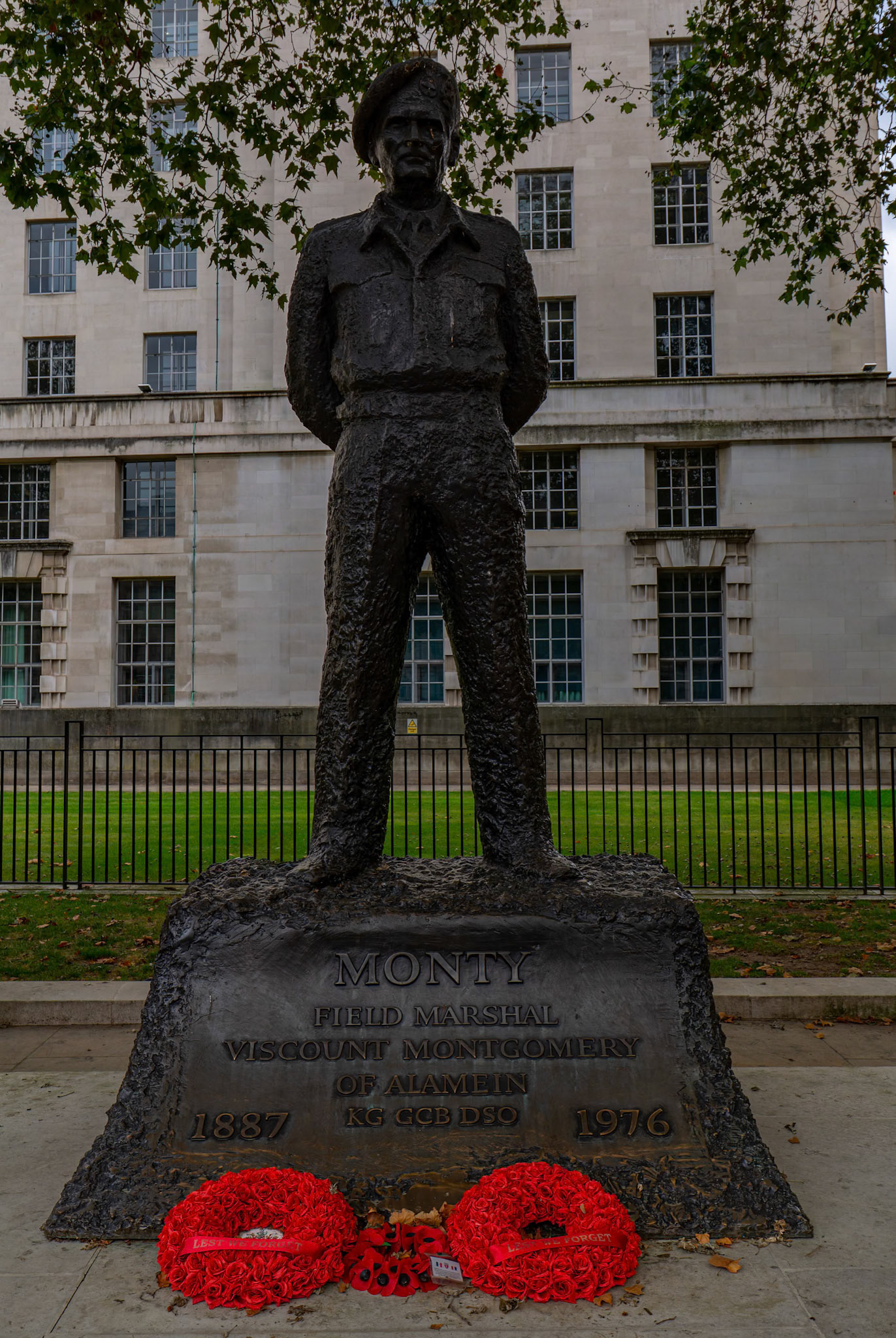 Monty Statue at Whitehall in London, England