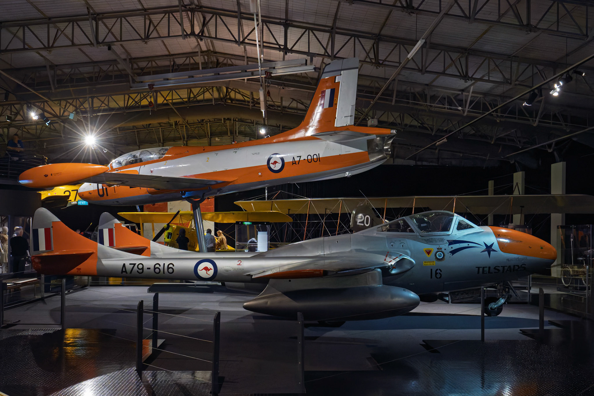 De Havilland Vampire T35 at the RAAF Museum Point Cook in Victoria, Australia
