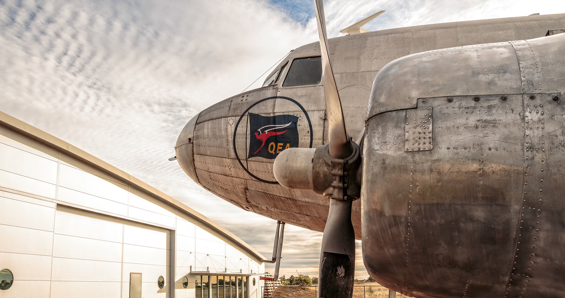 DC3 on display at the Qantas Founders Museum in Longreach, Australia