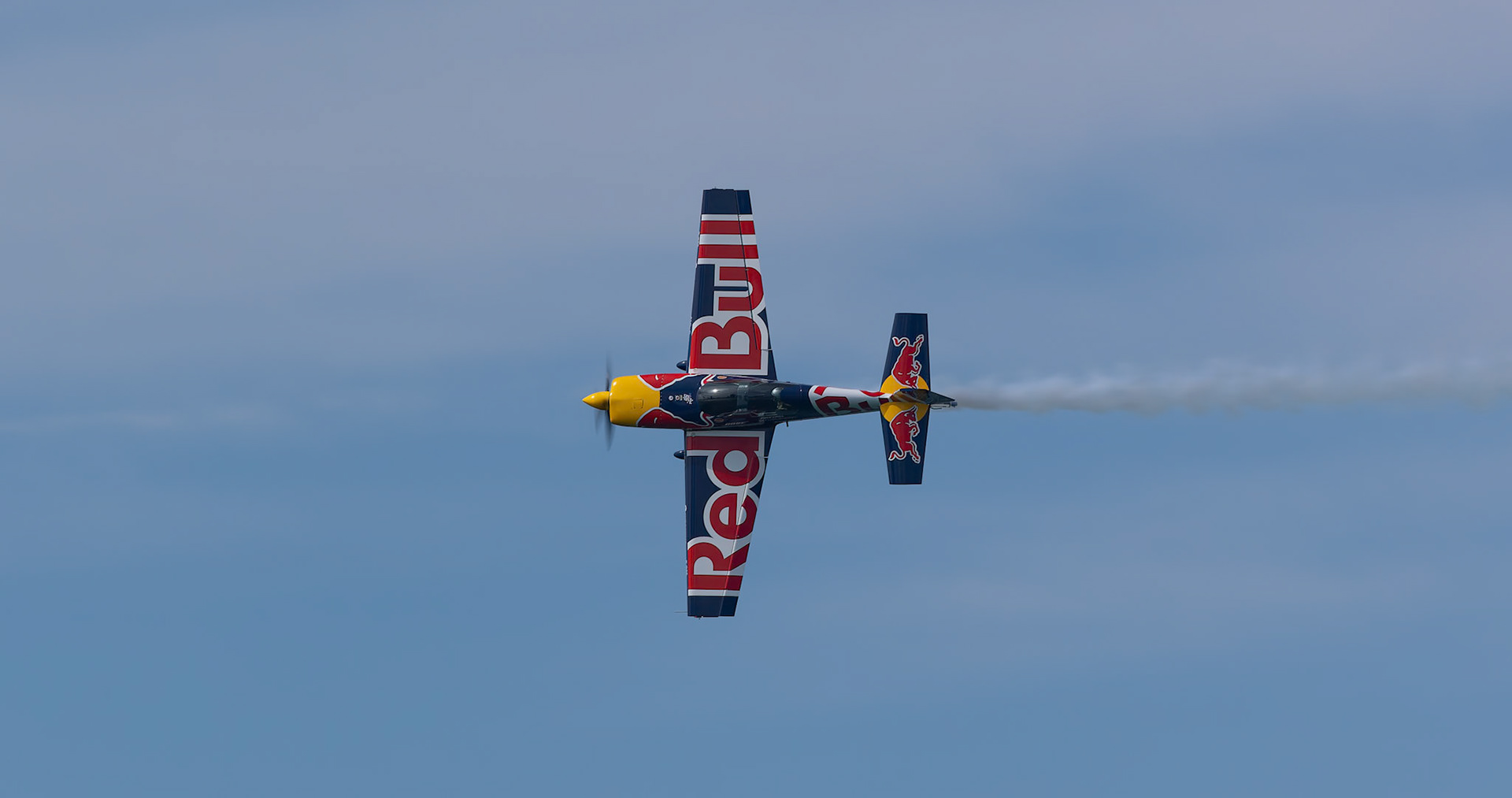 Emma McDonald during a Solo Display in the Extra 330 at the Pacific Airshow on the Gold Coast, Australia