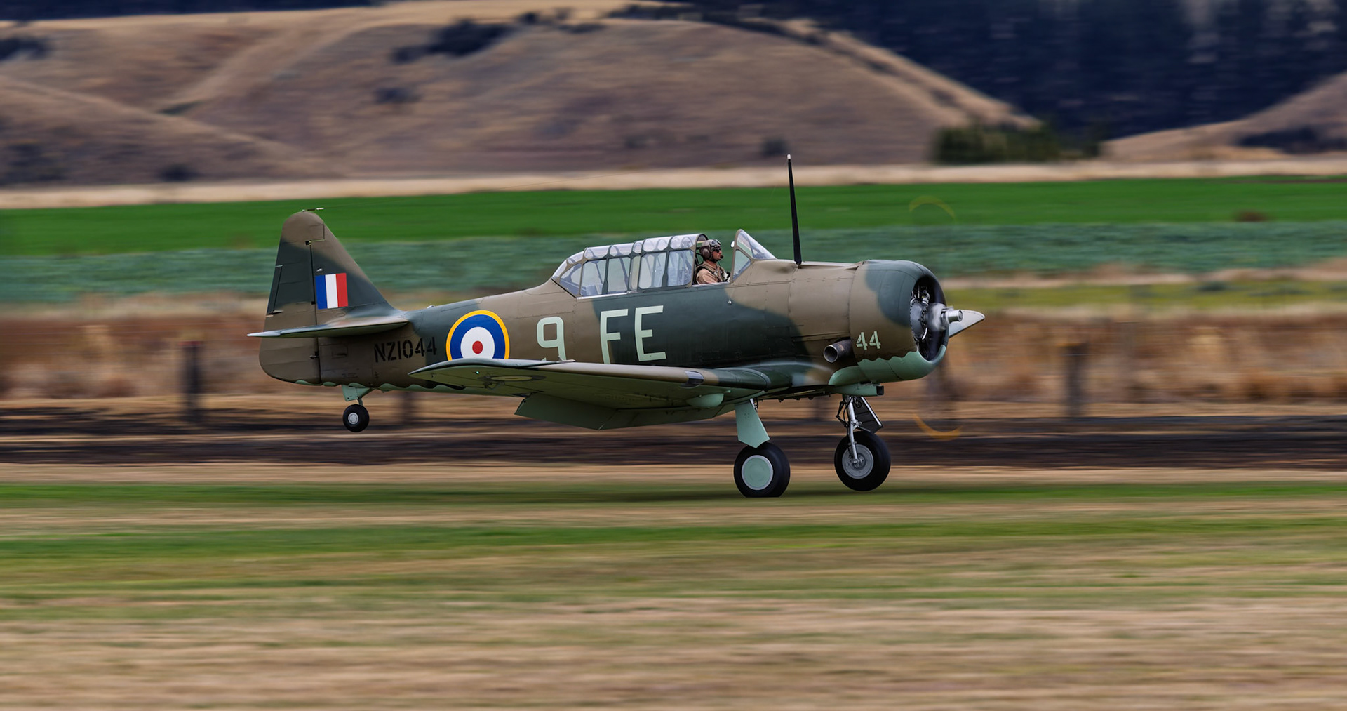 North American Harvard 2A (FE-9) [ZK-OTU] on display at Warbirds over Wanaka, New Zealand