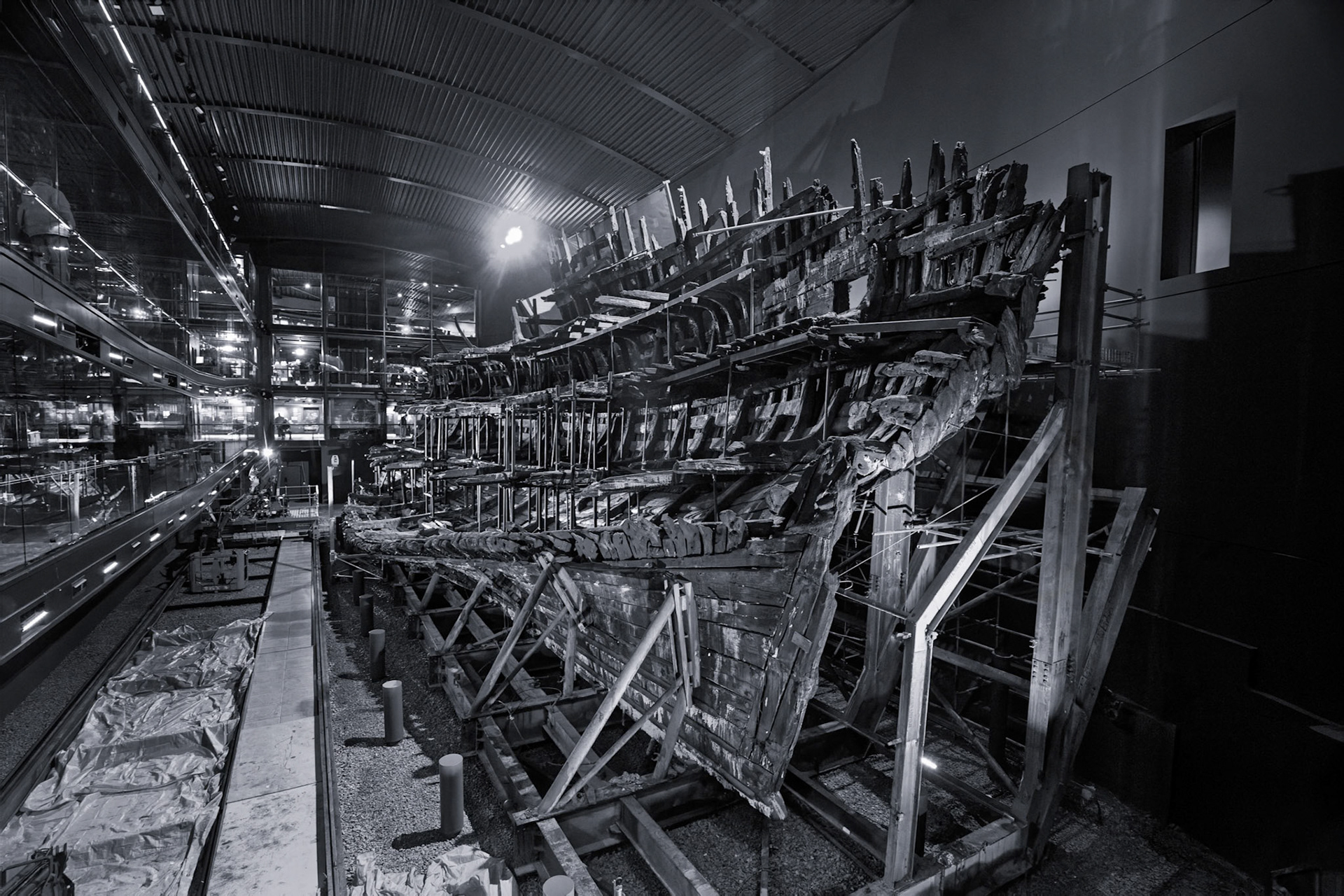 The Mary Rose on display at Portsmouth Historic Dockyard in Portsmouth, England