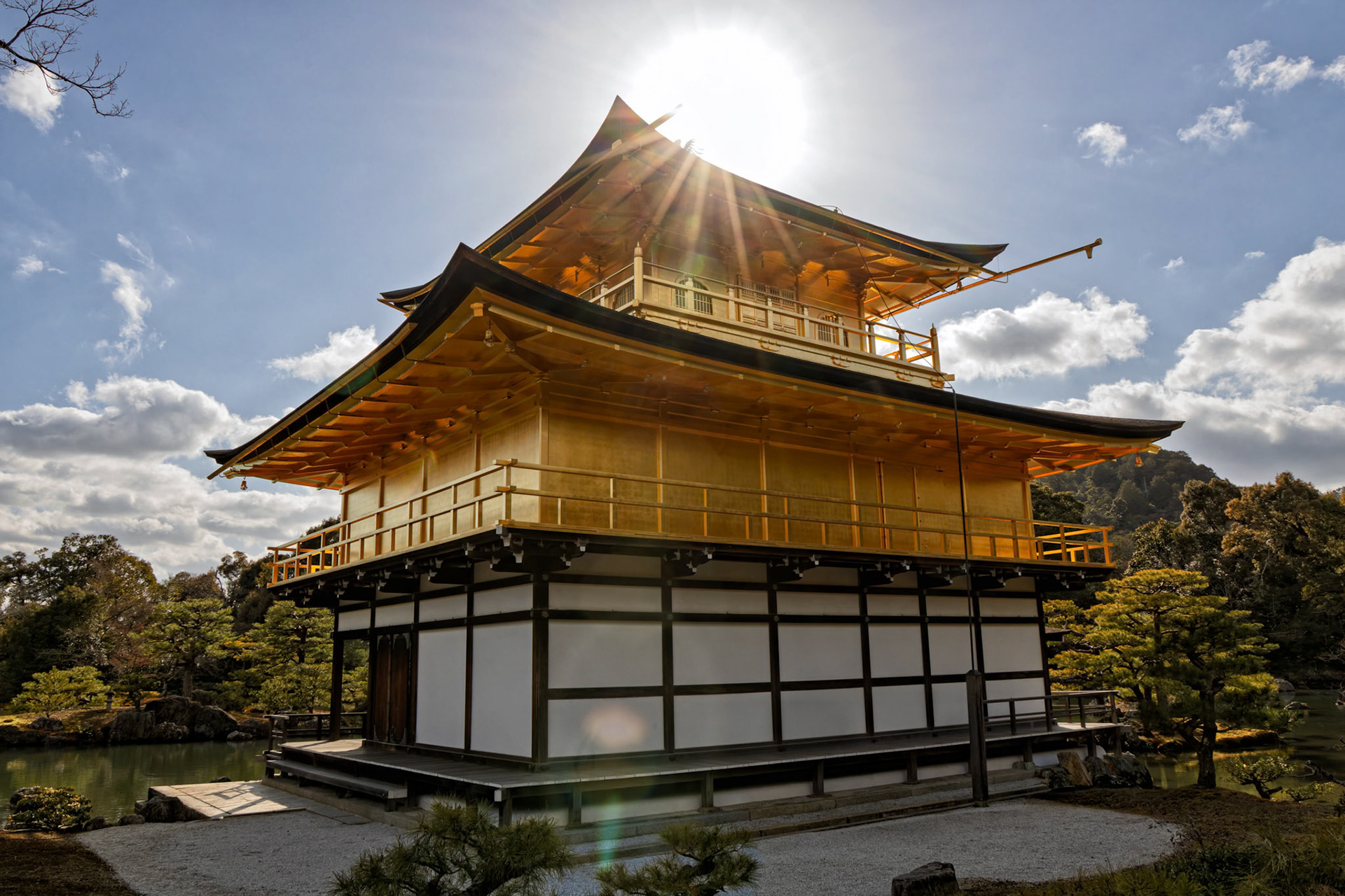 Rokuon-ji Kinkaku (Golden Pavilion) in Kita Ward, Kyoto, Japan