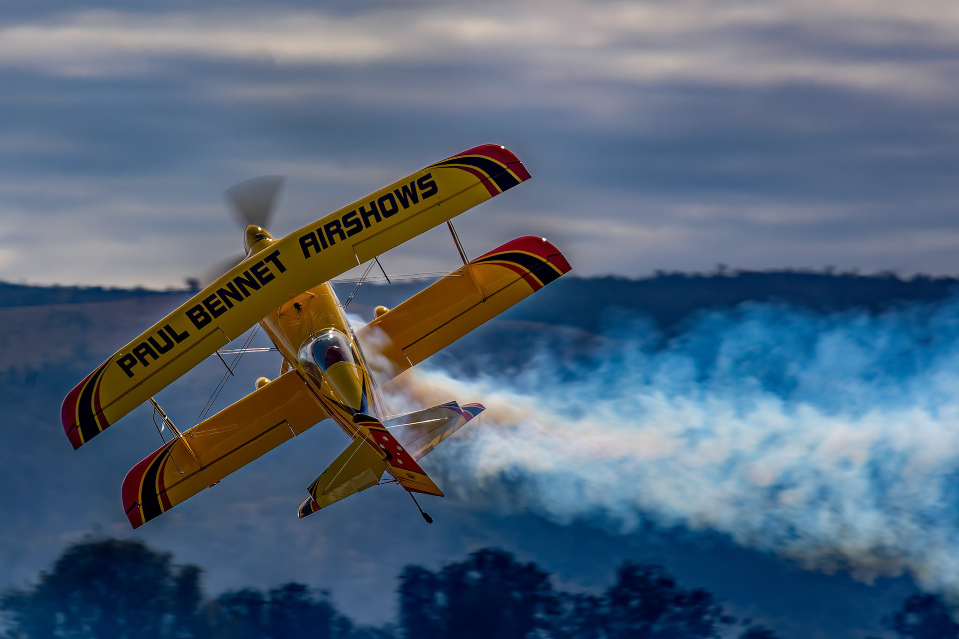 The Wolf Pitts Pro flying at the 2022 Brisbane Airshow at Watts Bridge Memorial Airport, Australia