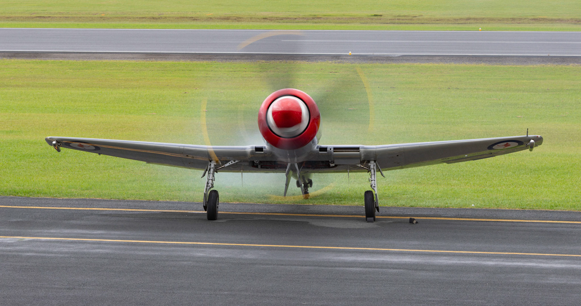 Hawker Sea Fury from Paul Bennet Airshows on display at the Shellharbour Airport, during the Airshows Downunder Shellharbour, New South Wales, Australia.