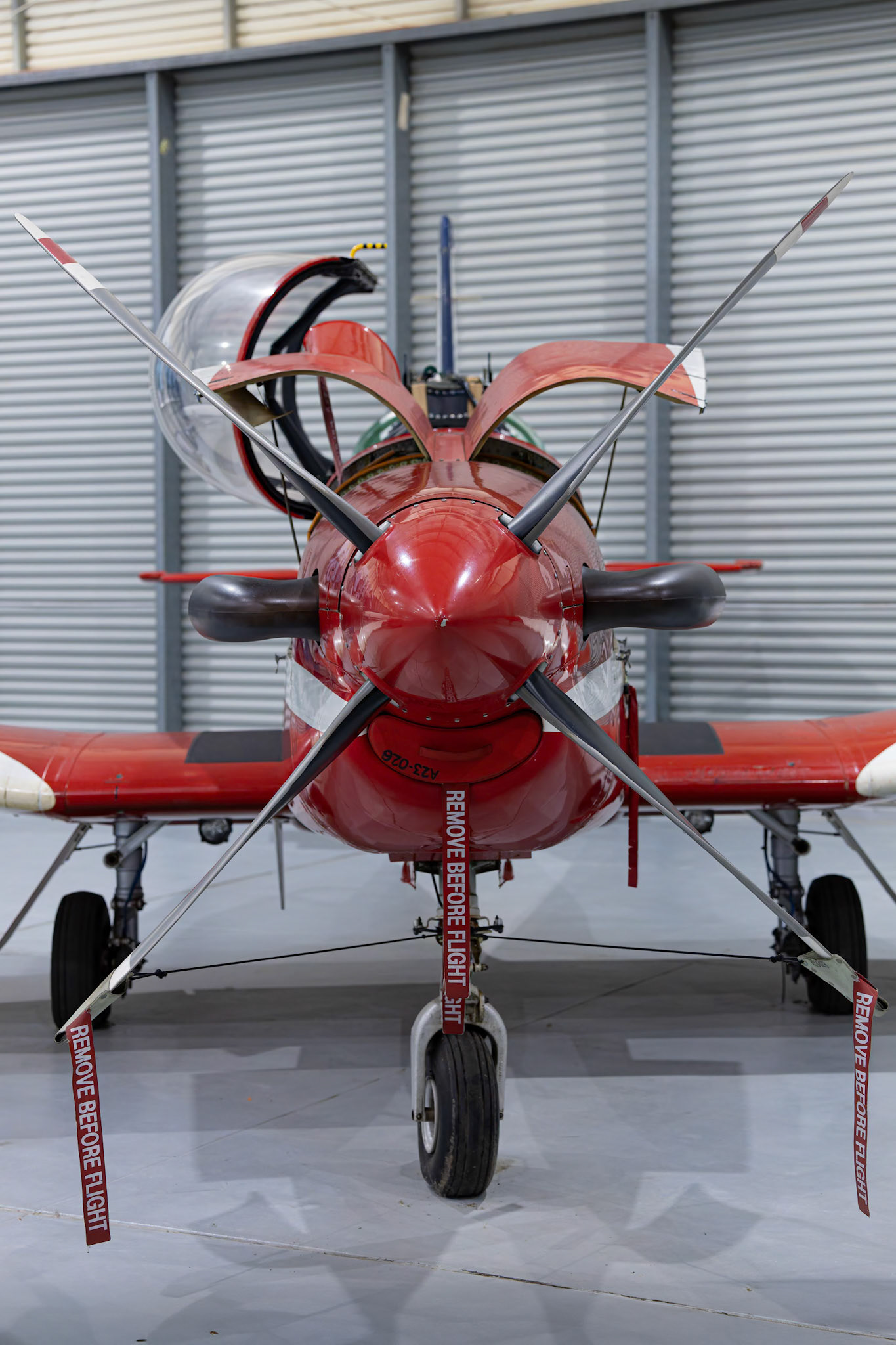 Pilatus PC-9A on display at the Fleet Air Arm Museum - HMAS Albatross in Nowra Hill, New South Wales, Australia