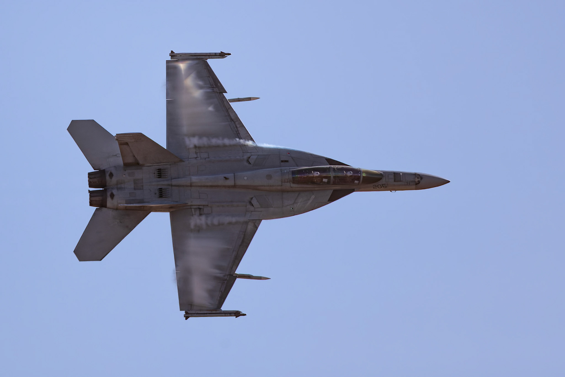 RAAF FA-18F Super Hornet on display at the Avalon Airshow in Victoria, Australia