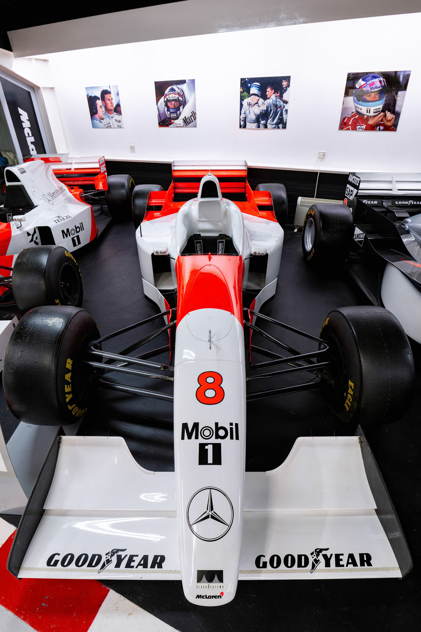 1997 McLaren Mercedes MP4/11A-04 Formula 1 car at Donington Park Museum, England