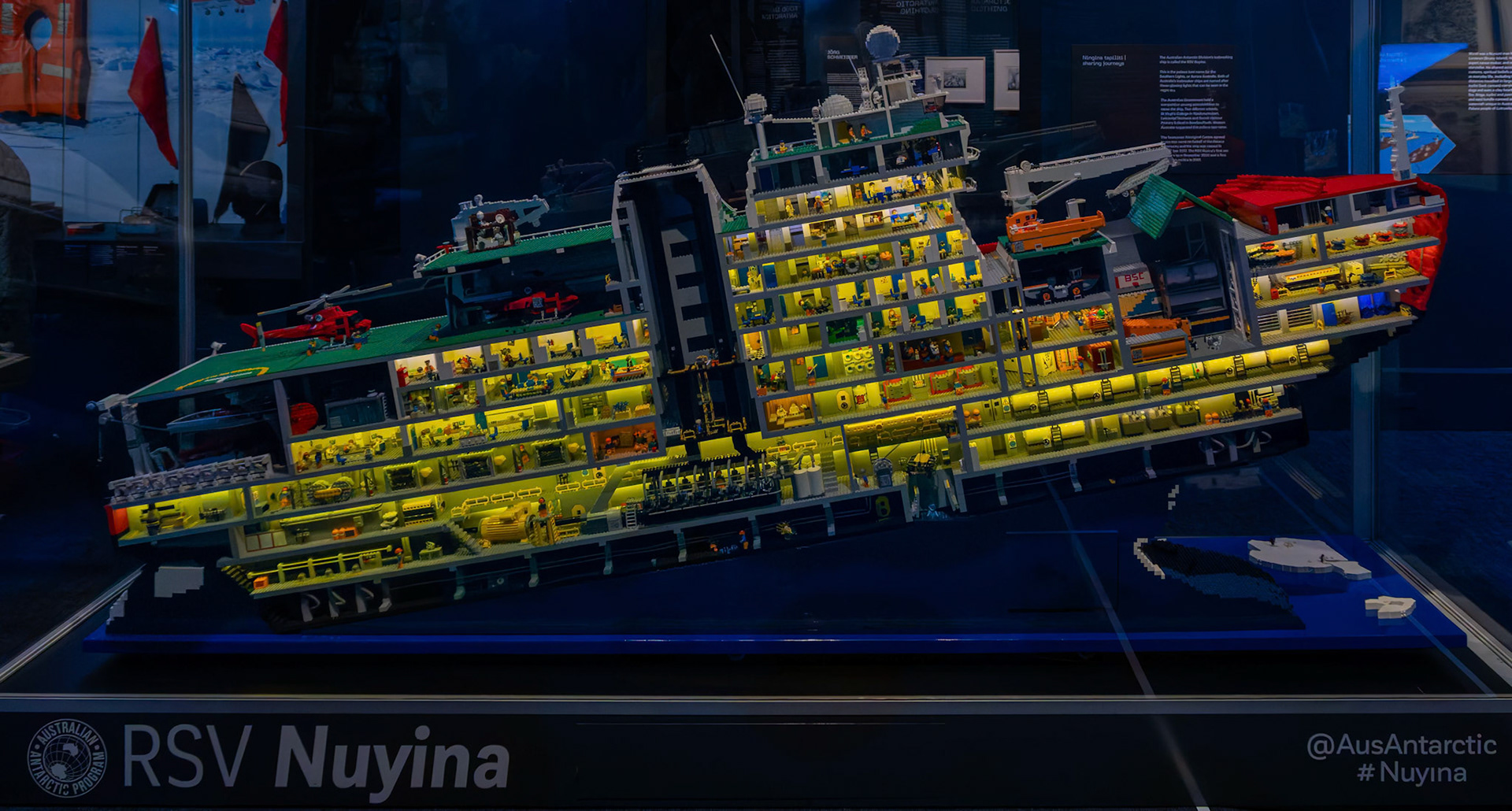 RSV Nuyina by Brickman on display at Tasmanian Museum and Art Gallery in Hobart, Tasmania, Australia