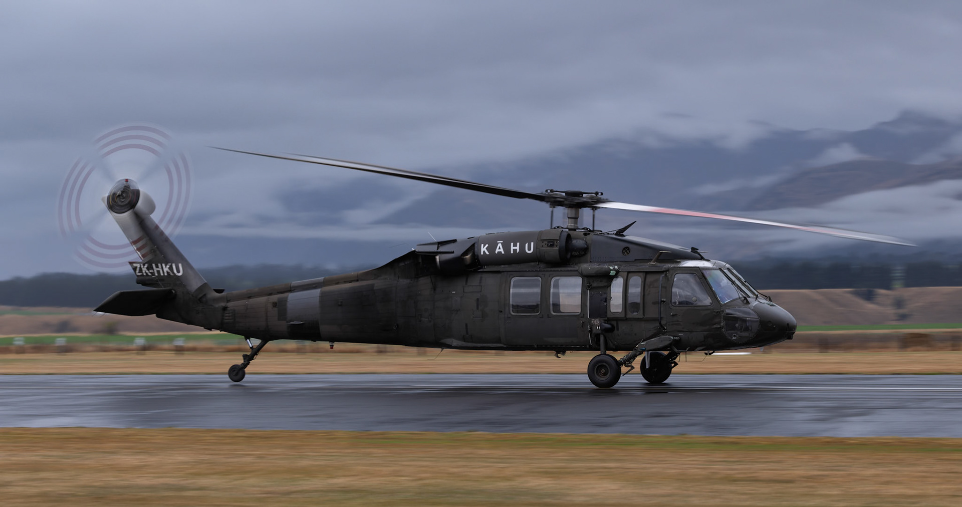 Sikorsky EH-60A Black Hawk [ZK-HKU] on display at Warbirds over Wanaka, New Zealand