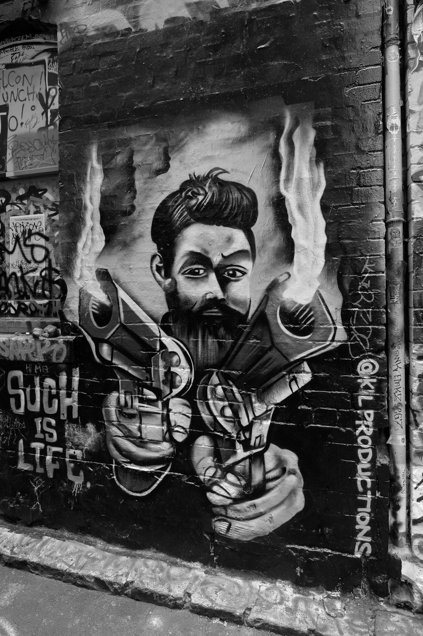 Street Art in Hoiser Lane in Melbourne, Australia