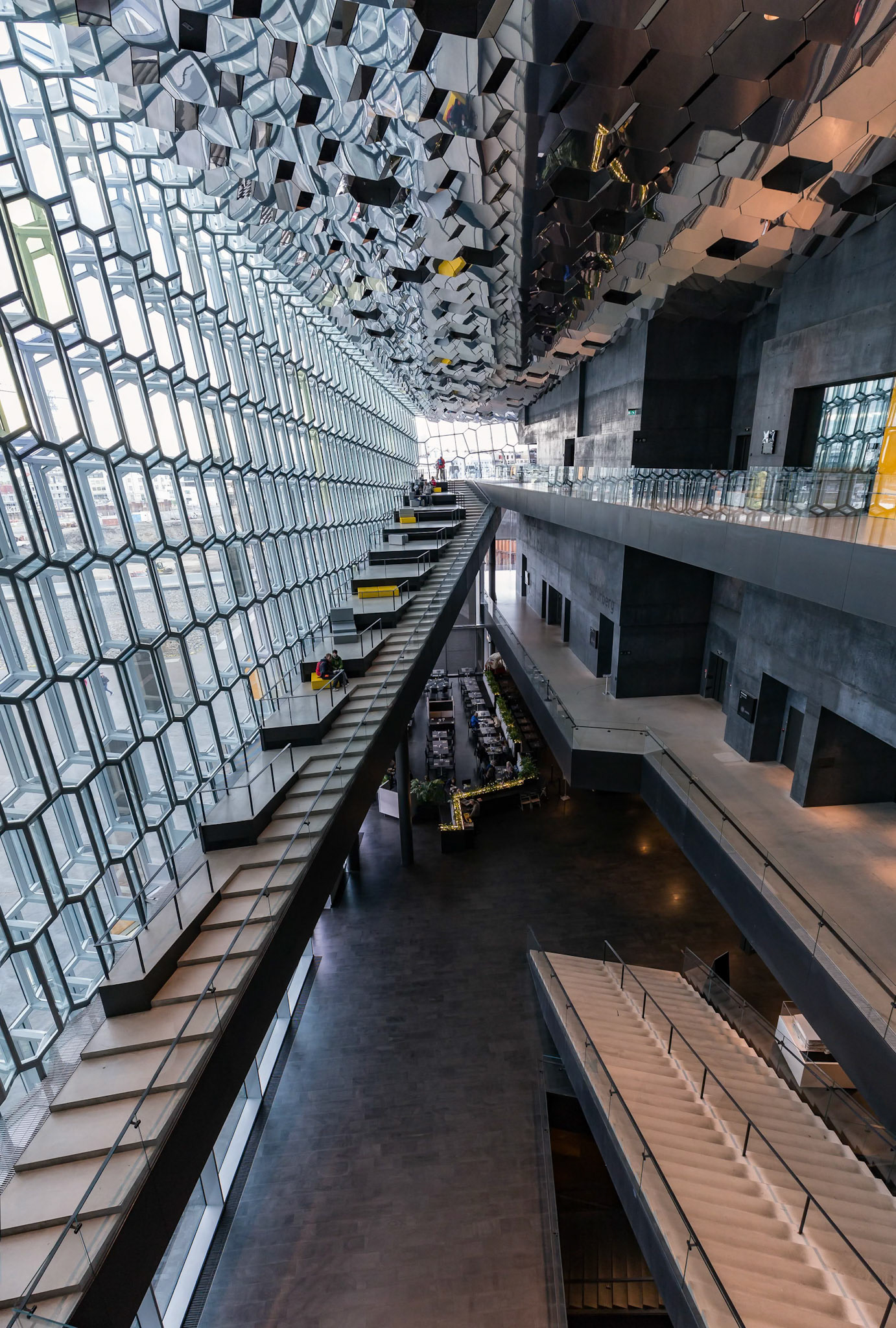 Inside the Harpa in Reykjavik, Iceland