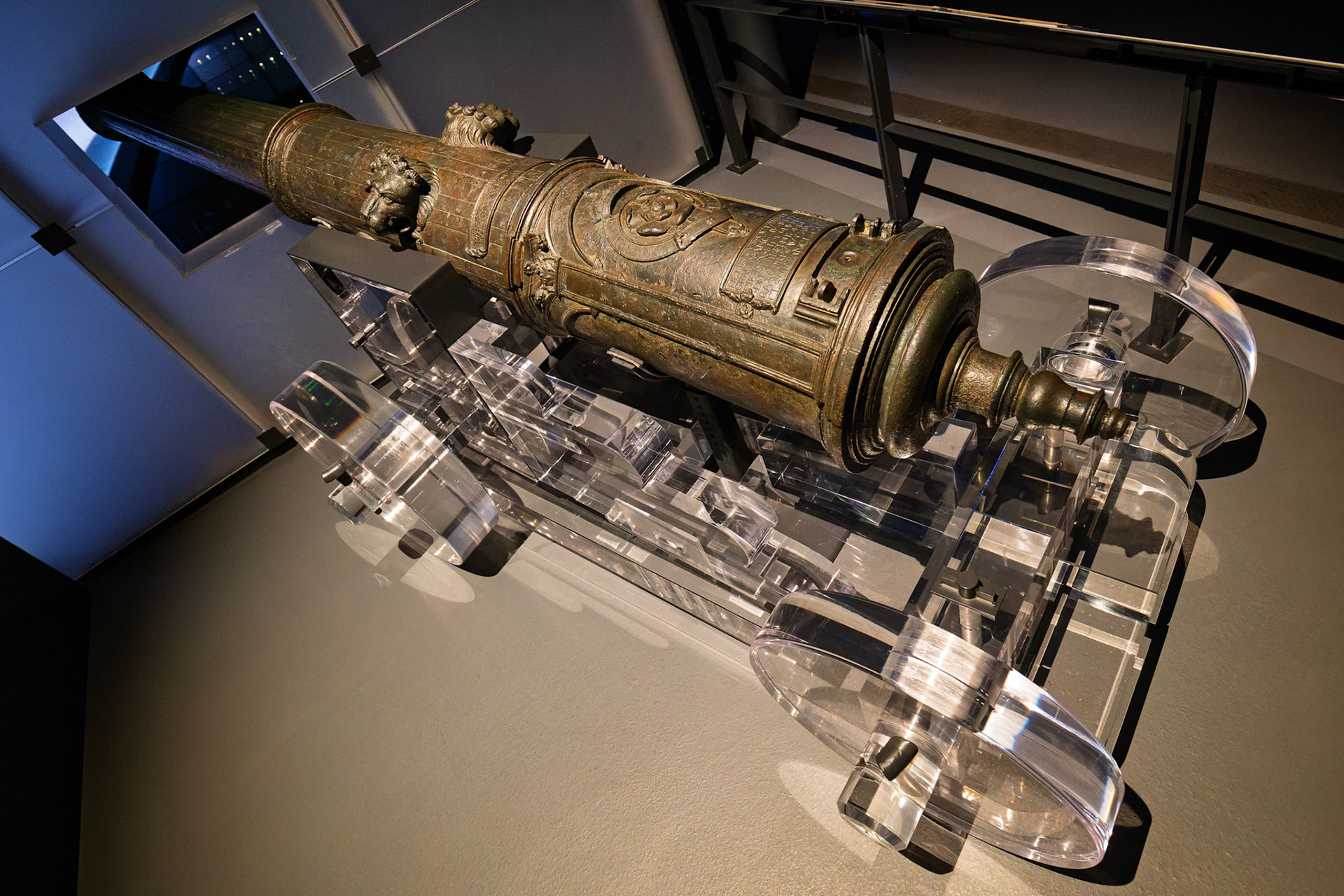 The canon from the Mary Rose on display at Portsmouth Historic Dockyard in Portsmouth, England