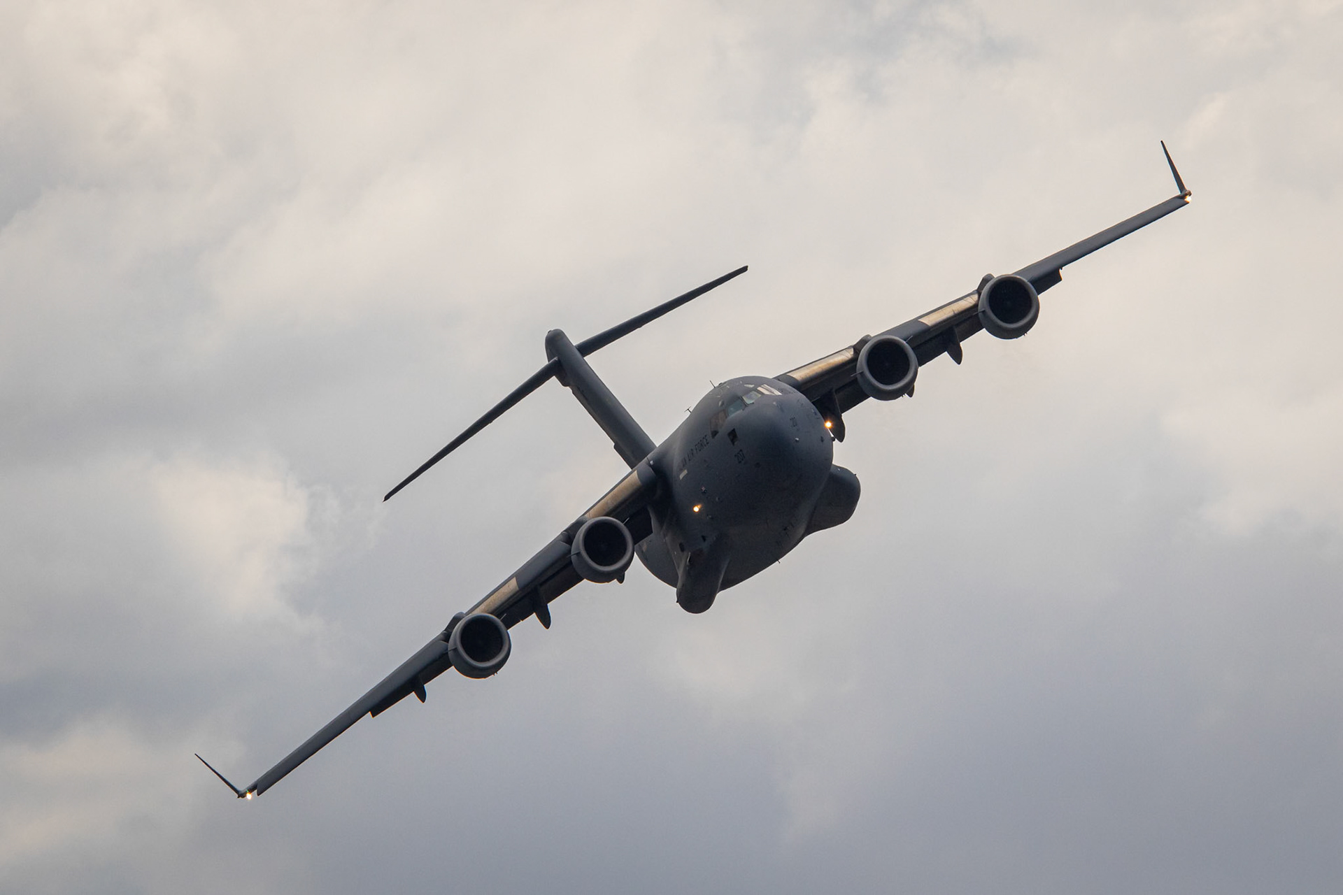 RAAF Globemaster on a practise run in preparation fot Riverfire 2019 in Brisbane, Australia
