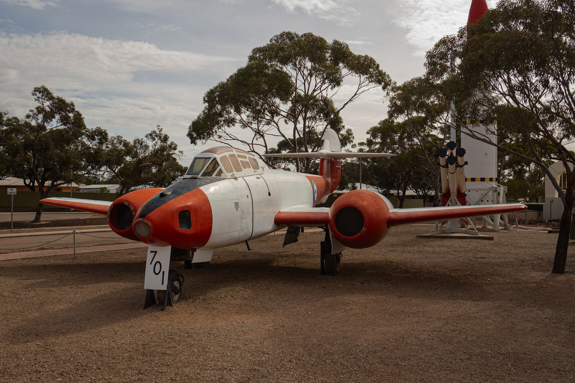 Meteor Mk7 on display at the Woomera Missile Park in South Australia, Australia