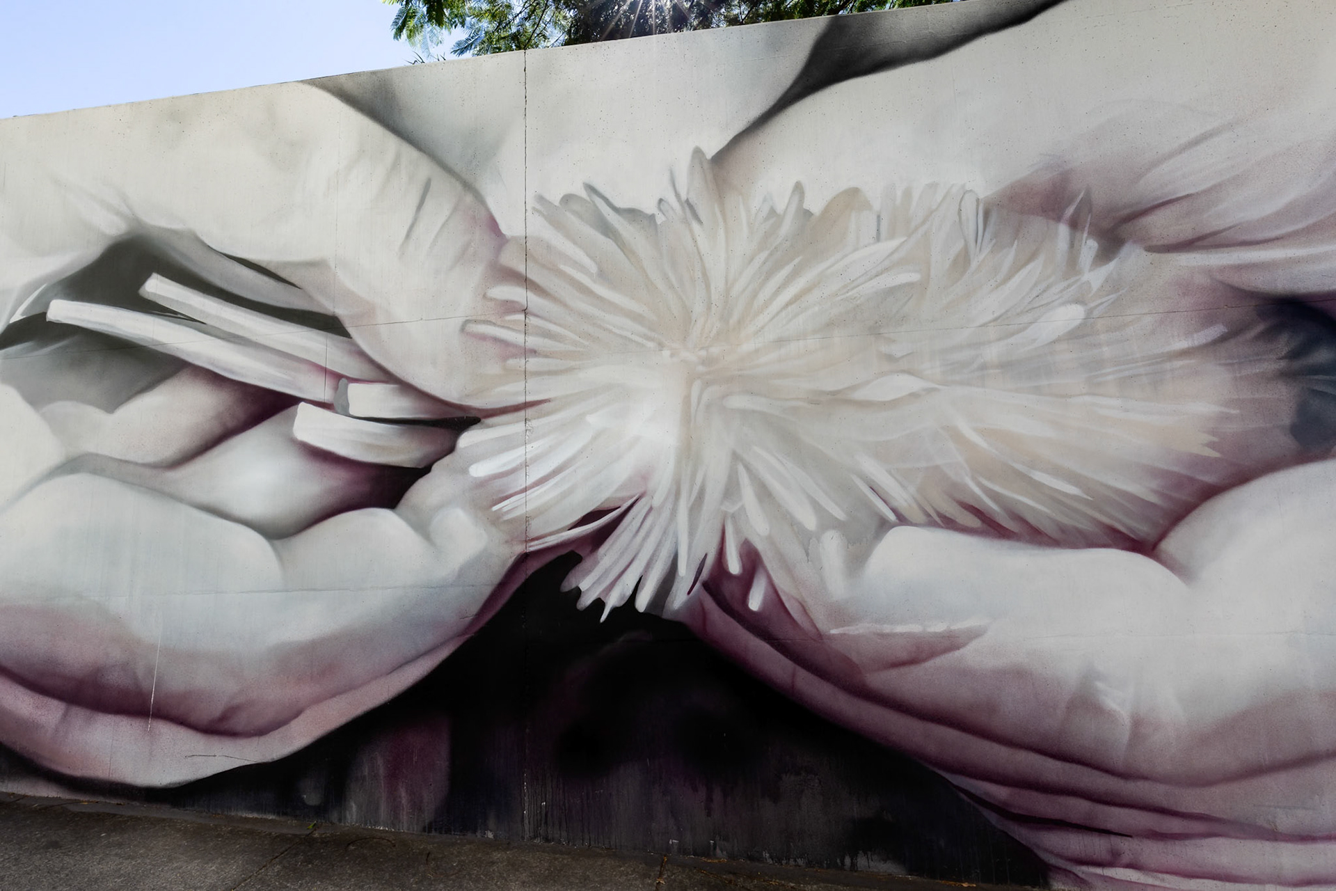 Street Art on Boundary Street in Brisbane City, Australia