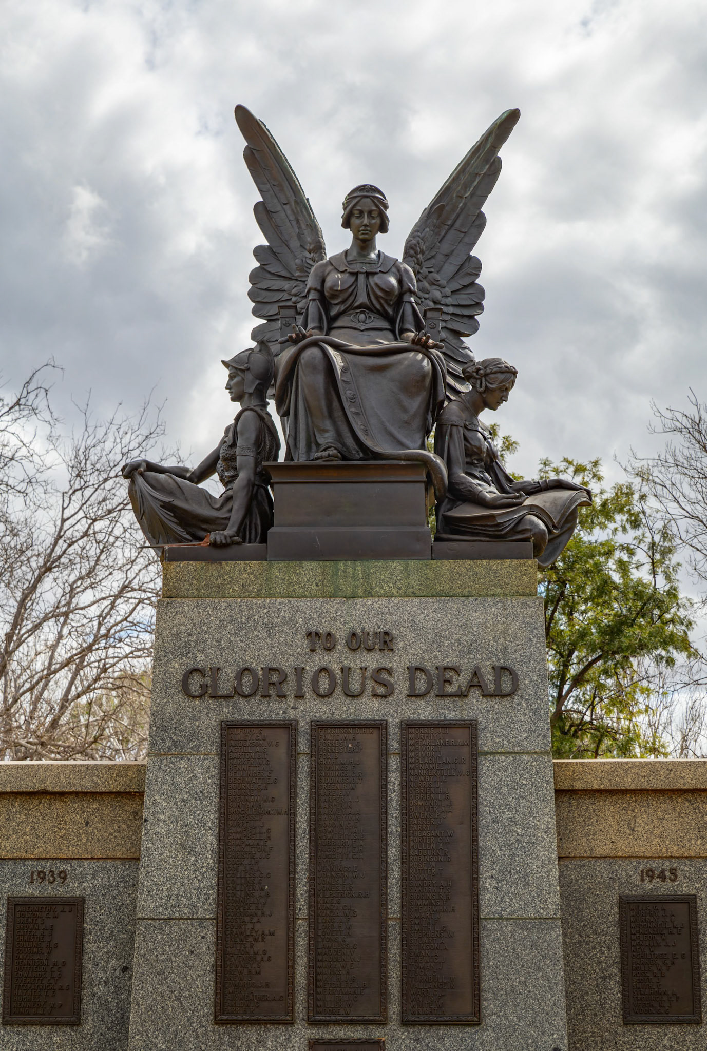 The war memorial in Cameron Park, Wellington, New South Wales, Australia