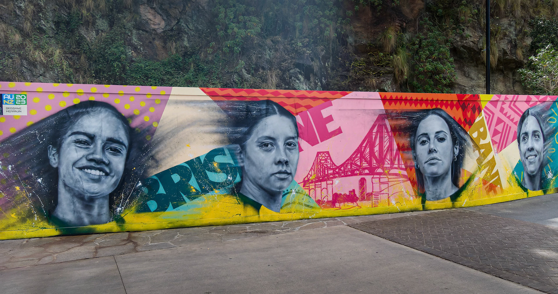 Street Art along the New Farm River Walk in Brisbane, Australia