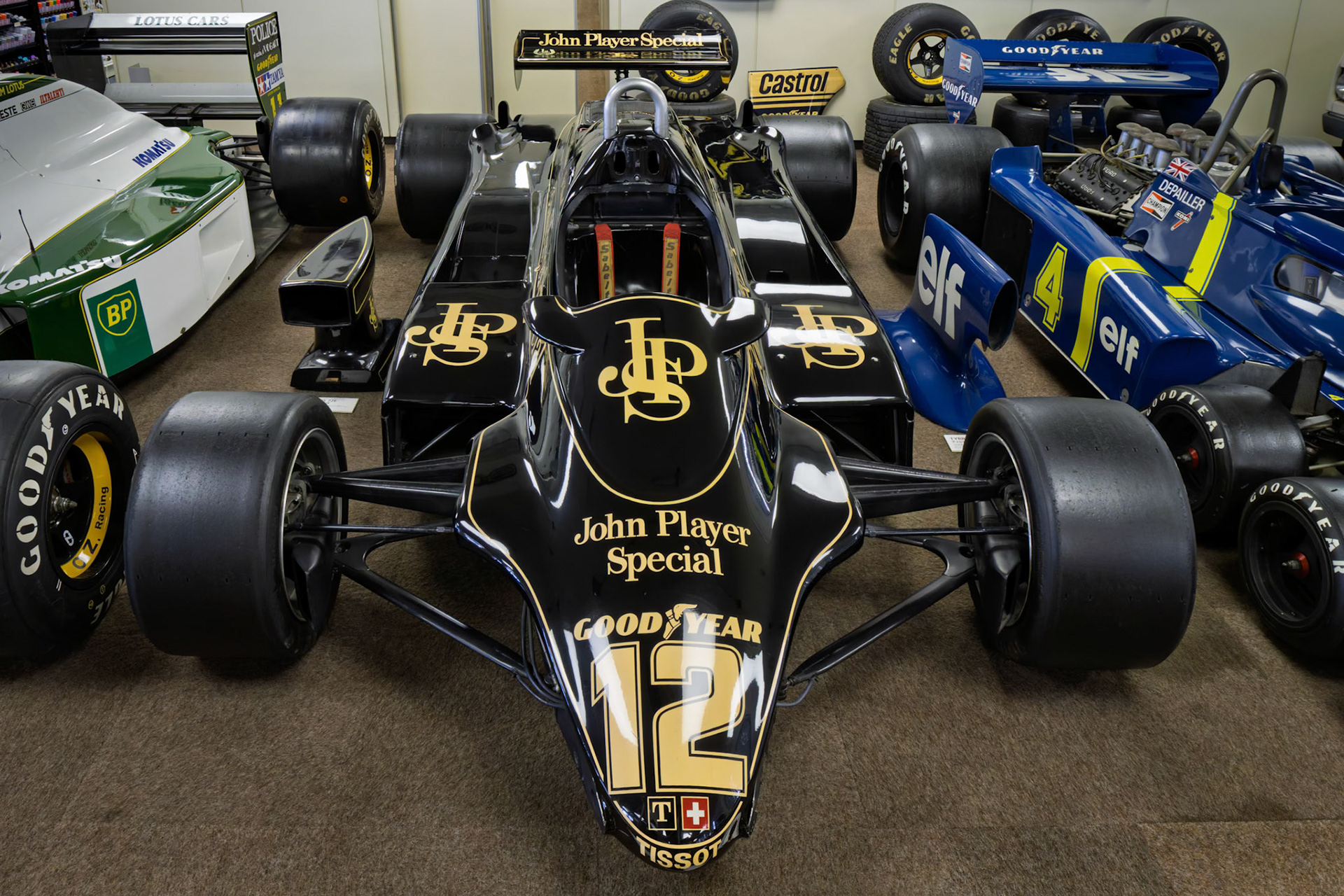 Nigel Mansell's Lotus 97T Car 12 at the Tamiya Corporate Headquarters in Suruga Ward, Shizuoka, Japan