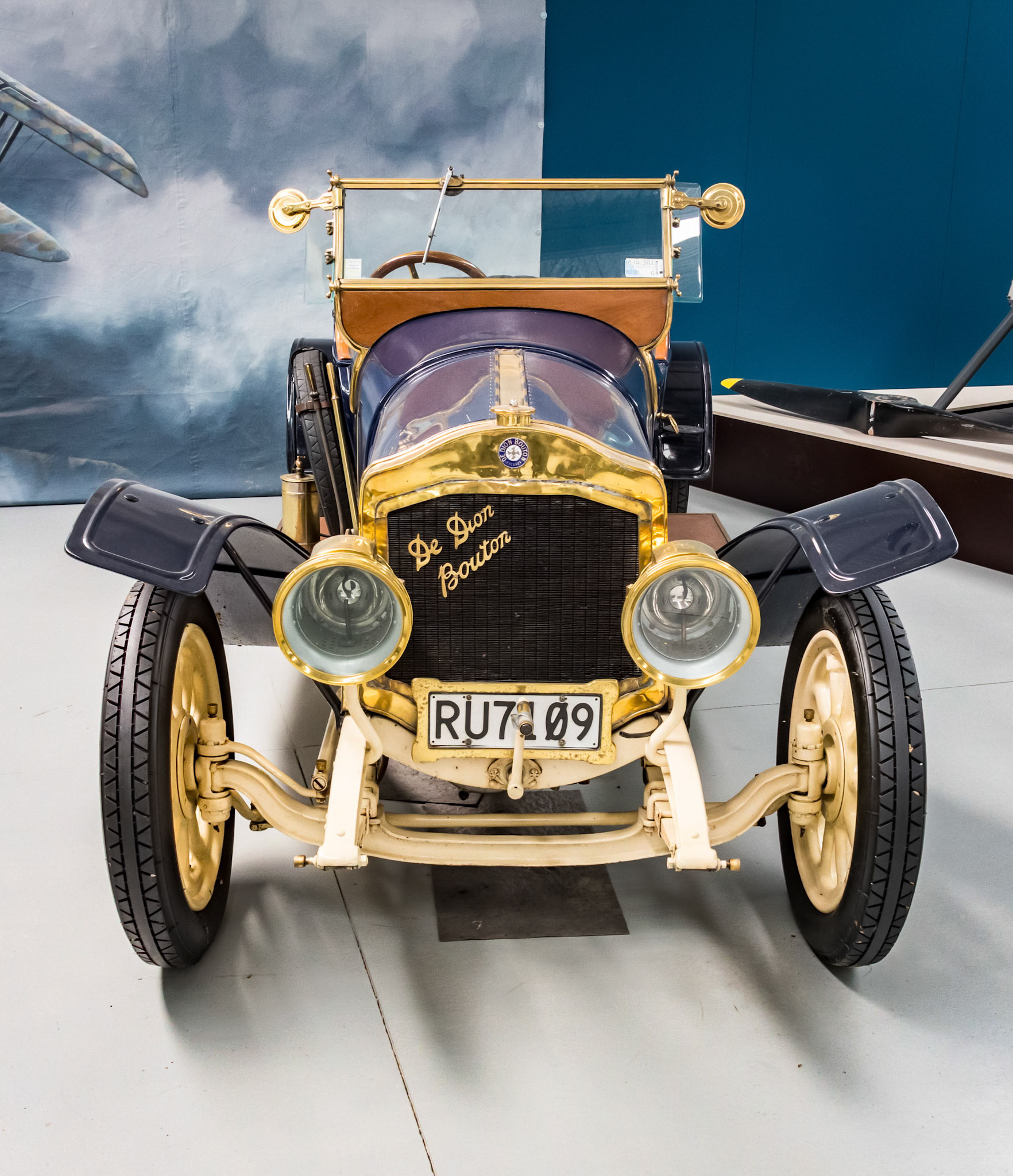 De Dion Bouton on display at Warbirds and Wheels in Wanaka, New Zealand