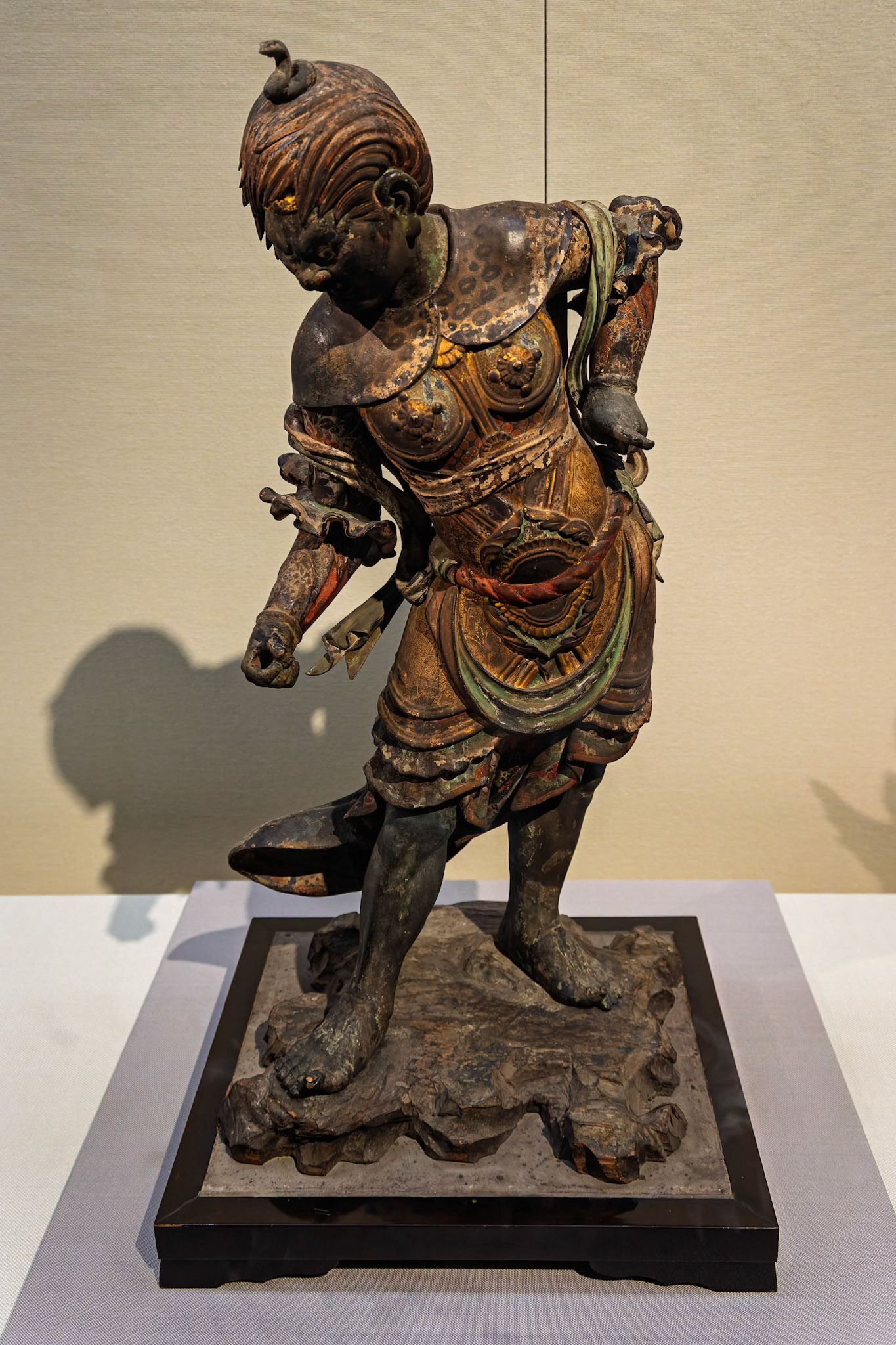 The Snake General, One of the Twelve Divine Generals from the Kamakura Period, 13th Century on display at the Tokyo National Museum in Tokyo, Japan