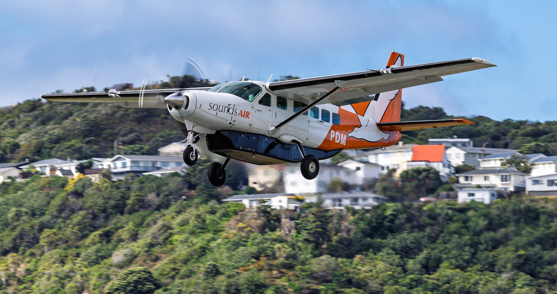 Sounds Air Cessna Caravan I [ZK-PDM] Departing from Coutts Street, New Zealand