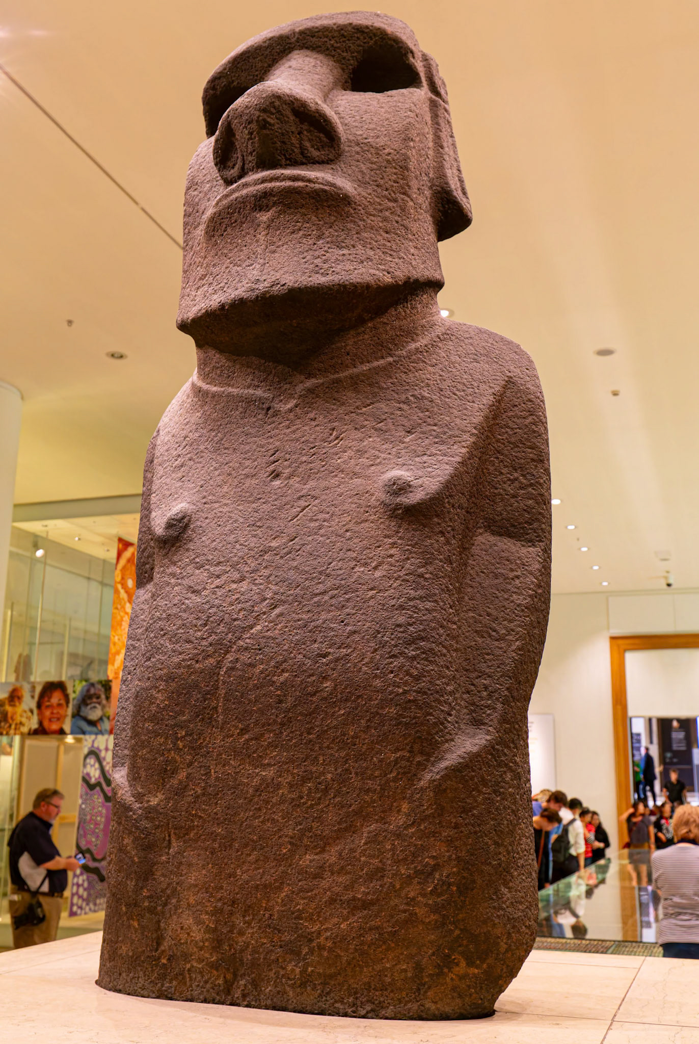 Moai Statue at the British Museum in London, England