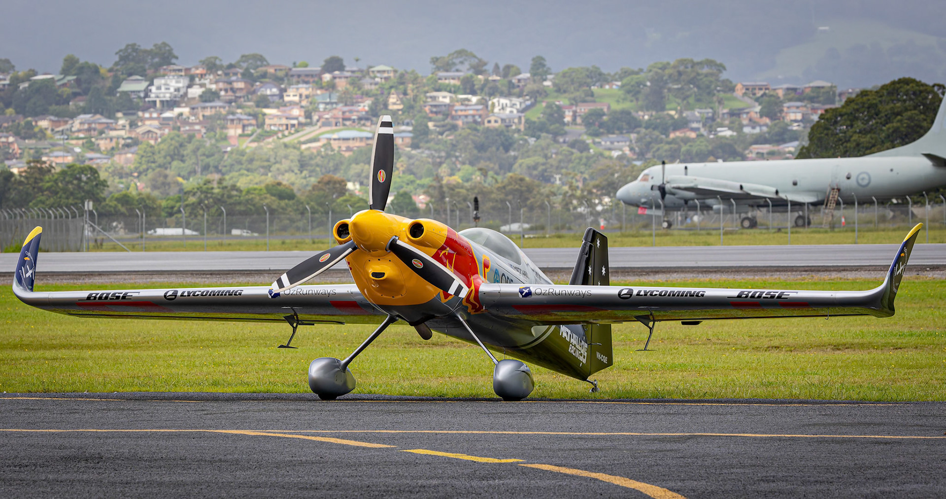 Matt Hall performing in the MXS-R on display at the Shellharbour Airport, during the Airshows Downunder Shellharbour, New South Wales, Australia.