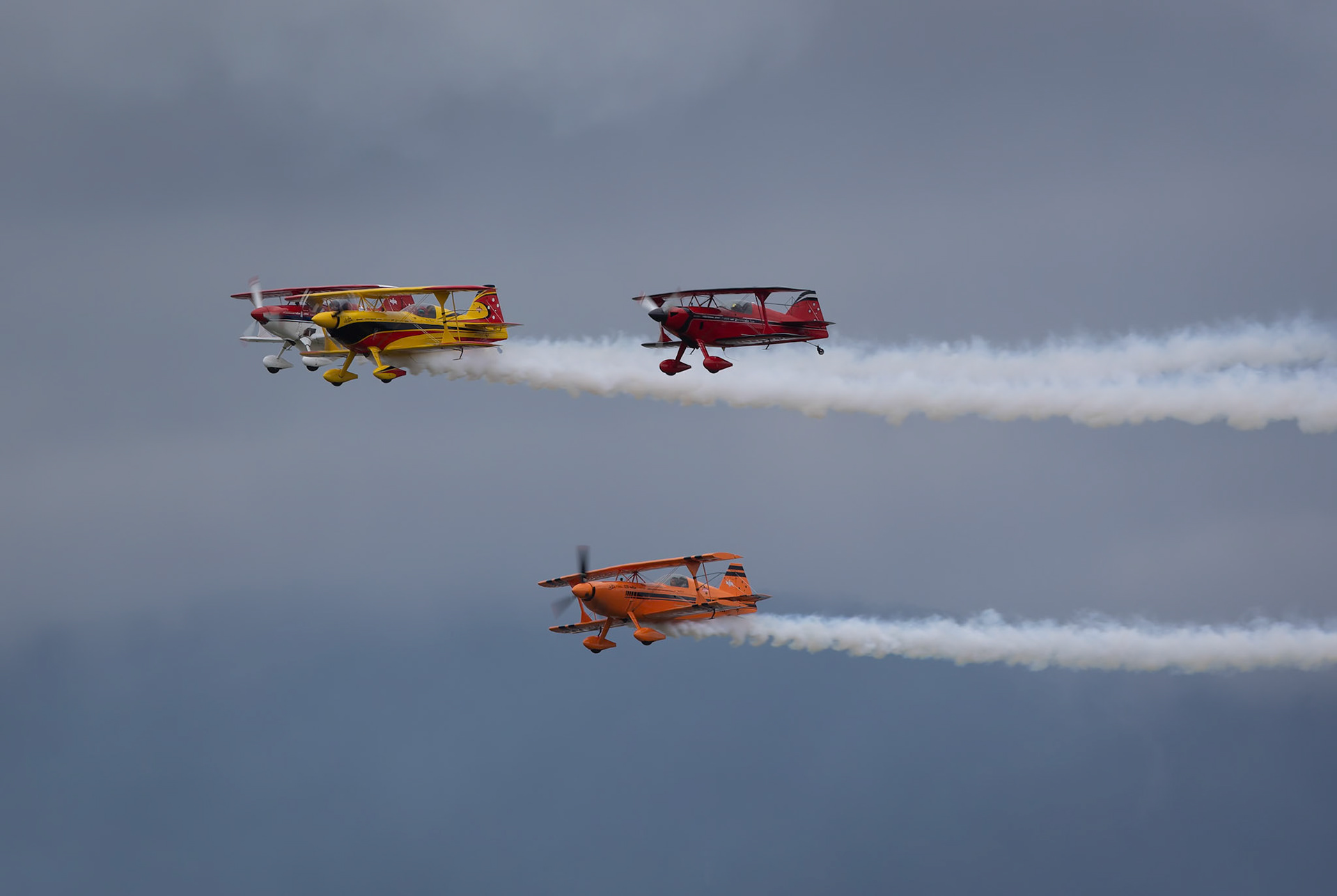 Sky Aces Aerobatics from the Paul Bennet Airshows on display at the Shellharbour Airport, during the Airshows Downunder Shellharbour, New South Wales, Australia.