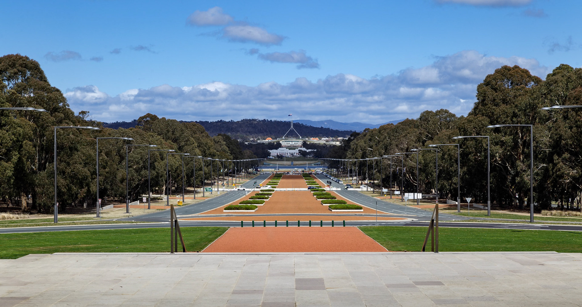 View of Canberra from the Australia War Memorial in Canberra, Australia