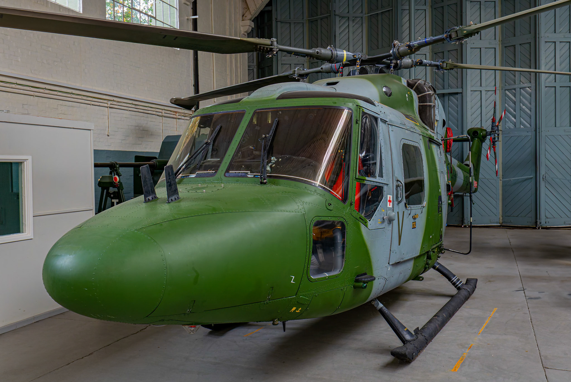 Westland Lynx AH7 on display at the Duxford Imperial War Museum in Cambridge, United Kingdom