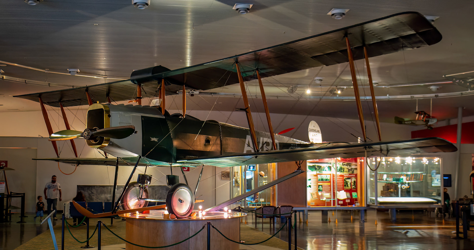 The Avro 504k replica at the Qantas Founders Museum in Longreach, Australia