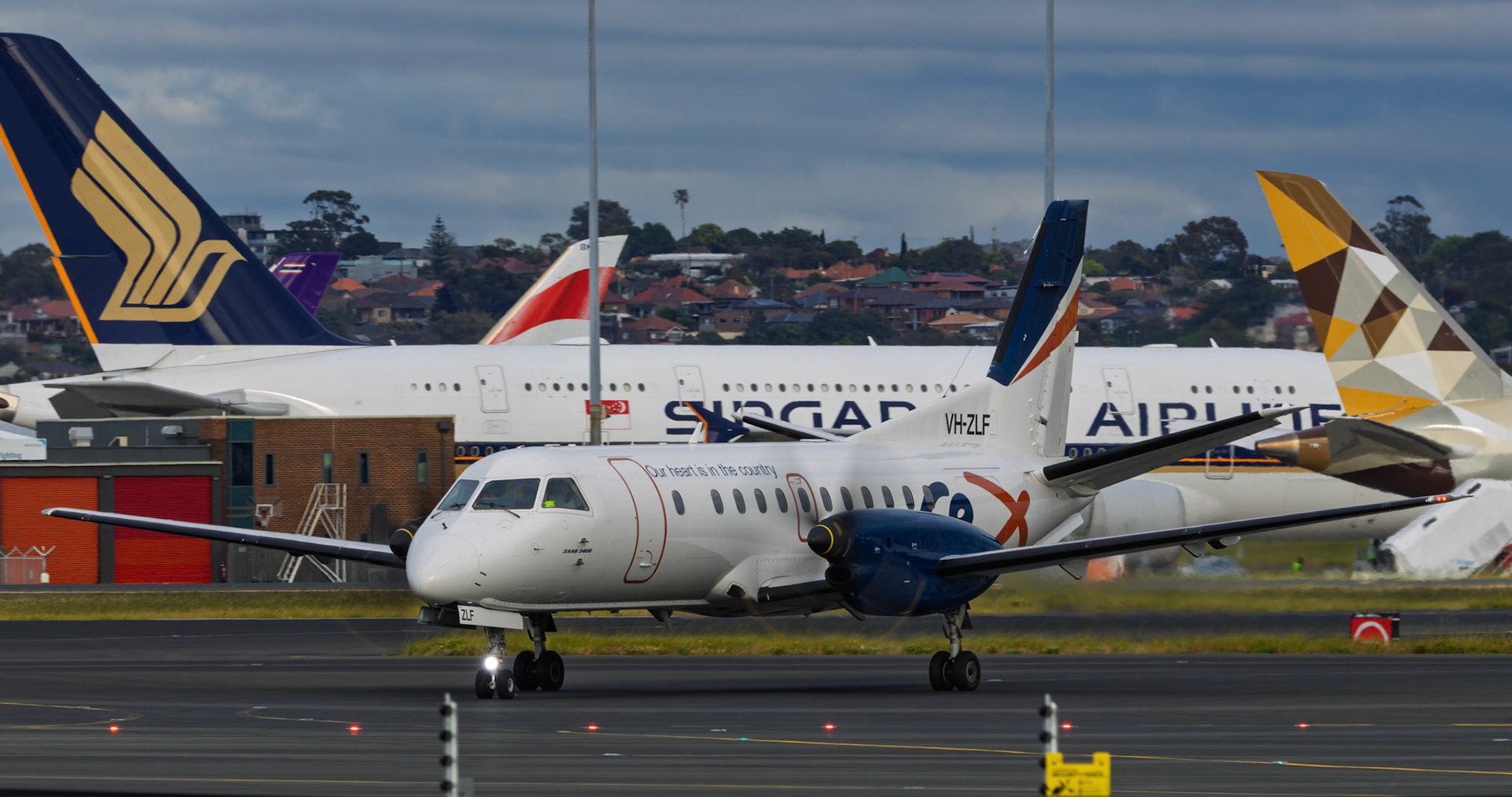 Regional Express Saab 340B+ [VH-ZLF] Arriving from Wagga Wagga from the Sheps Mound, Sydney Airport, Australia