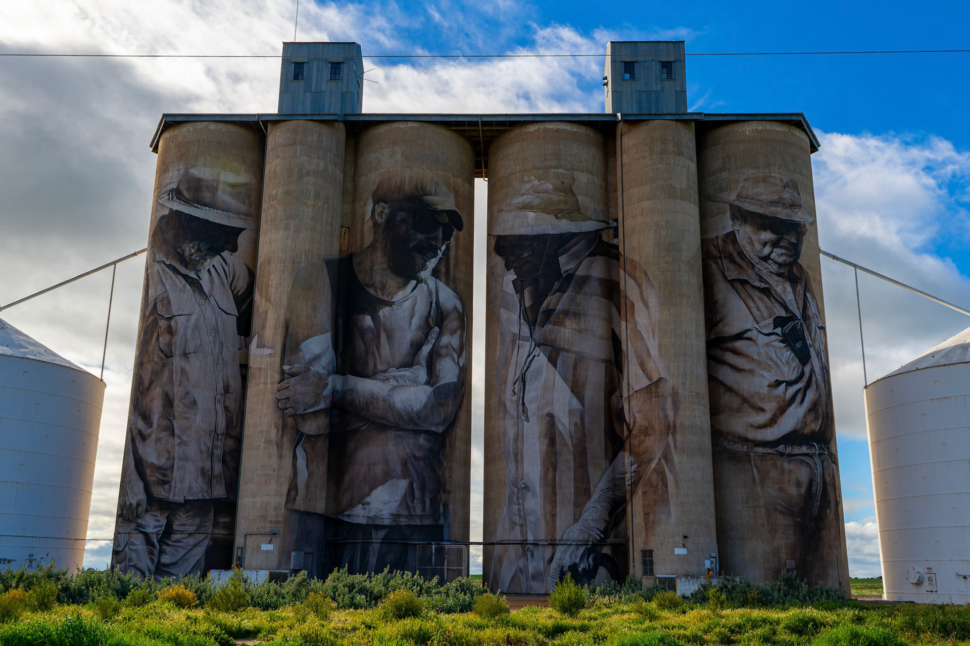 Brim Silo Art by Guido van Helten in Brim, Victoria, Australia