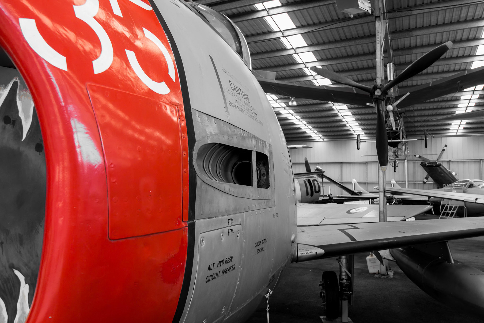 CAC CA-27 Sabre Mk 31 on display at the Queensland Air Museum in Caloundra, Australia
