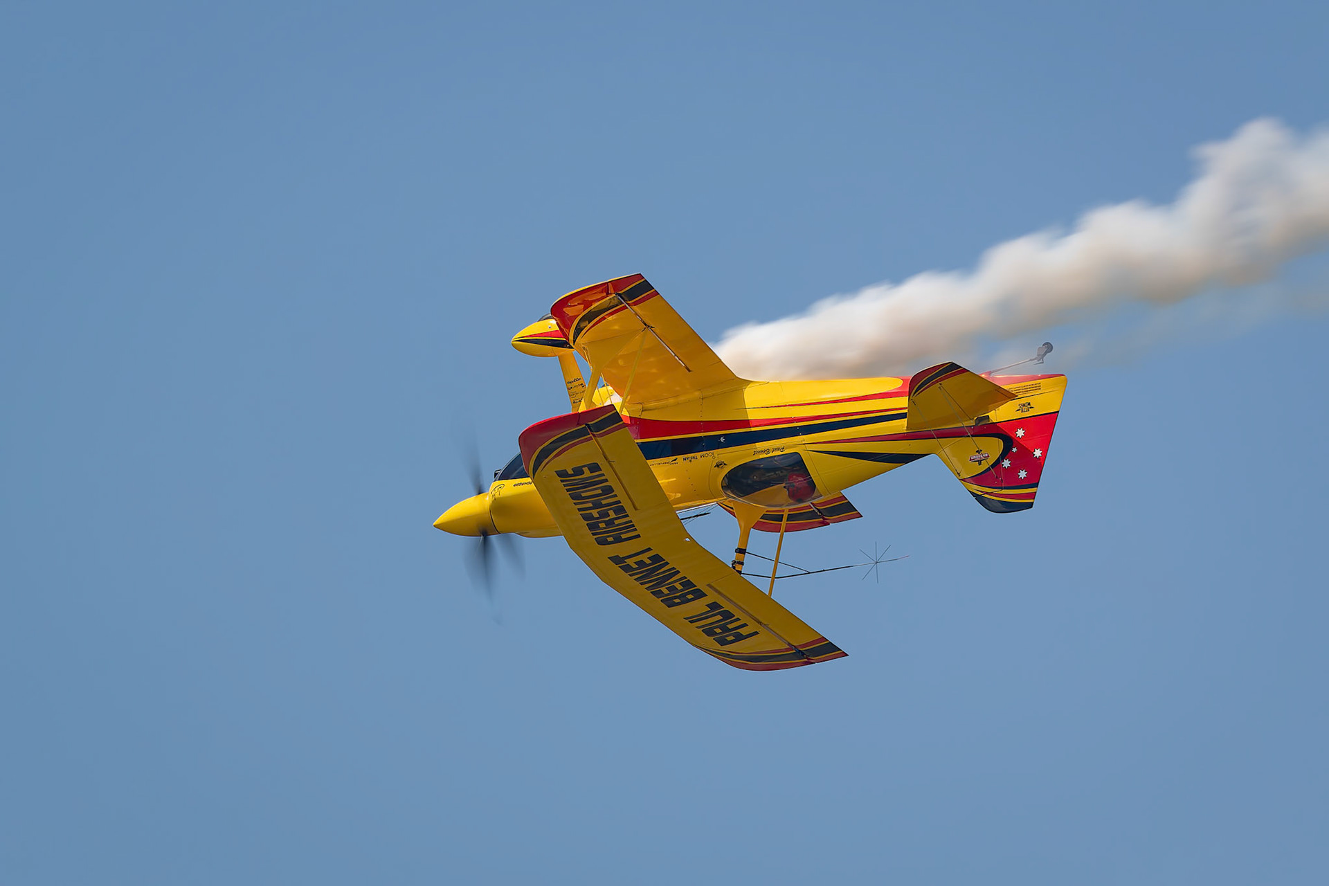 Paul Bennet in the Wolf Pitts Pro [VH-PVB] at the Barrington Coast Airshow in Taree, New South Wales, Australia. 9th of November, 2024